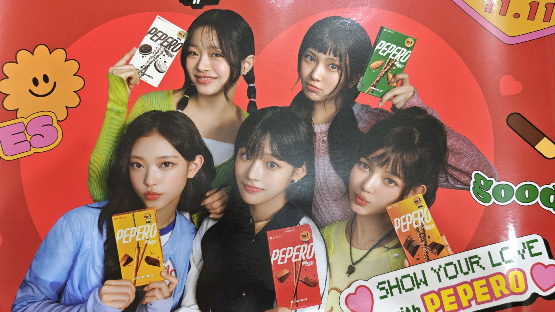 【未張貼使用過】NewJeans PEPERO 快閃活動限定海報(A2尺寸)