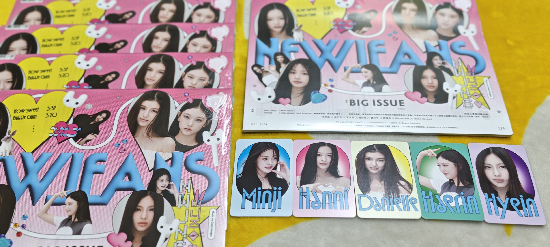【5寶小卡全收齊+5本雜誌】NewJeans 大誌雜誌 2024年9月號 (加贈TREND K 通路獨家特典卡完整一套)