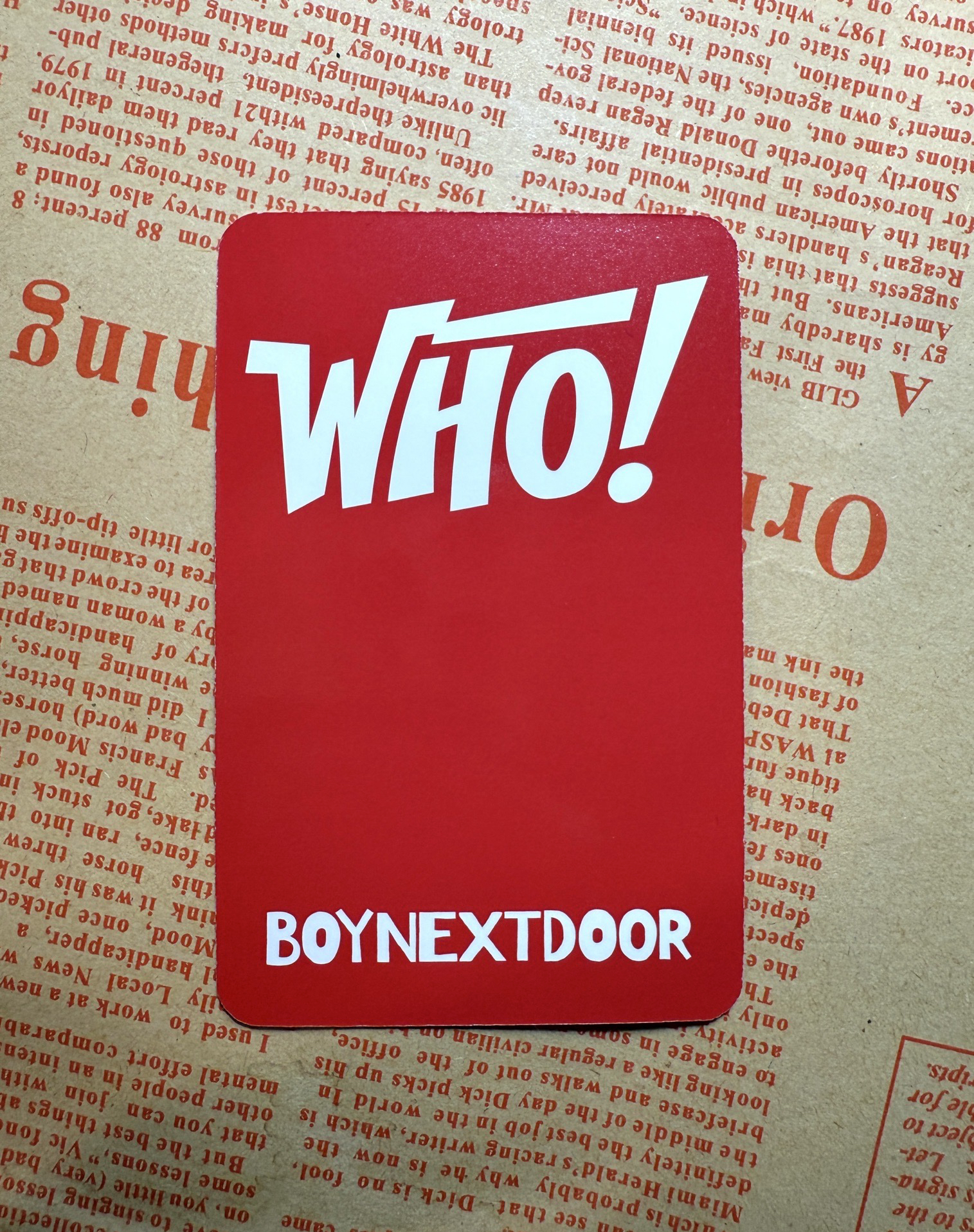 WHO! 楠藝 幸運卡 金桐儇