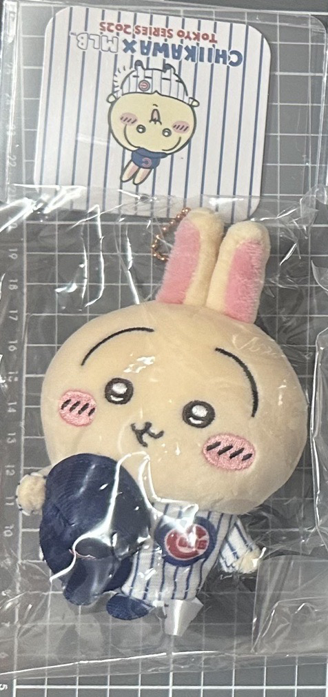 吉伊卡哇 MLB小熊隊 兔兔吊飾娃