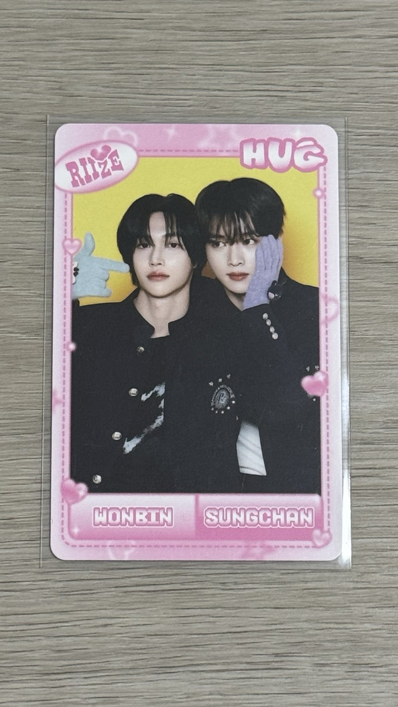 sungchan wonbin雙人卡 誠願摸臉臉
