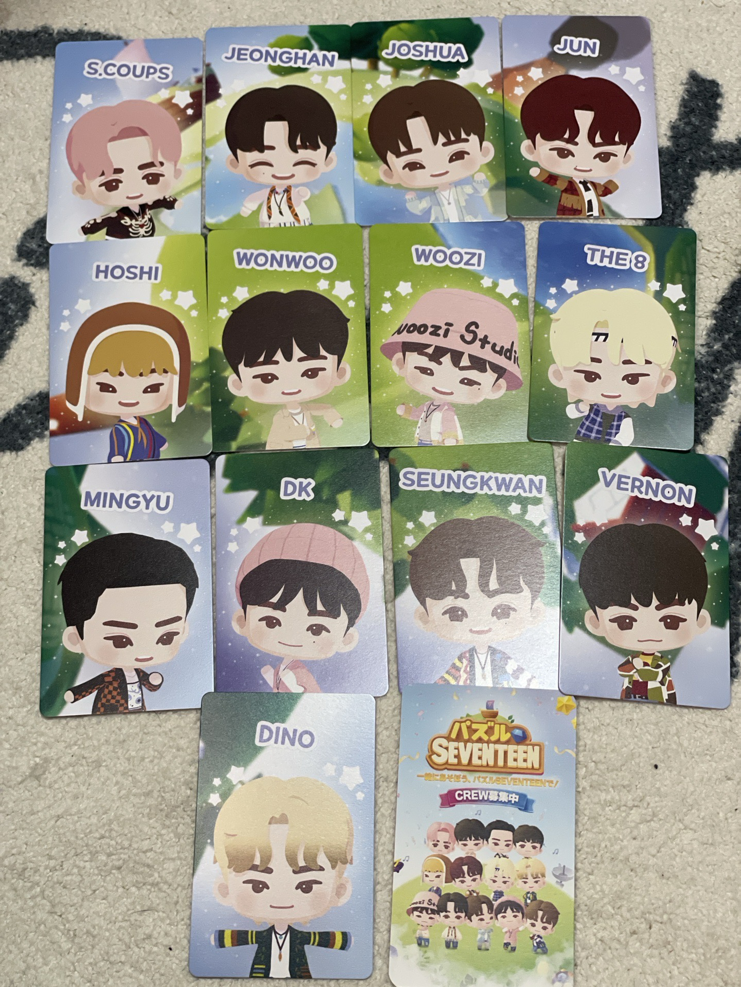 PUZZLE SEVENTEEN小卡 一套13+1張