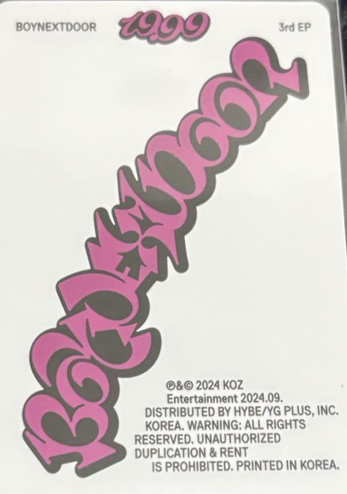 BOYNEXTDOOR 19.99漢東旼專卡