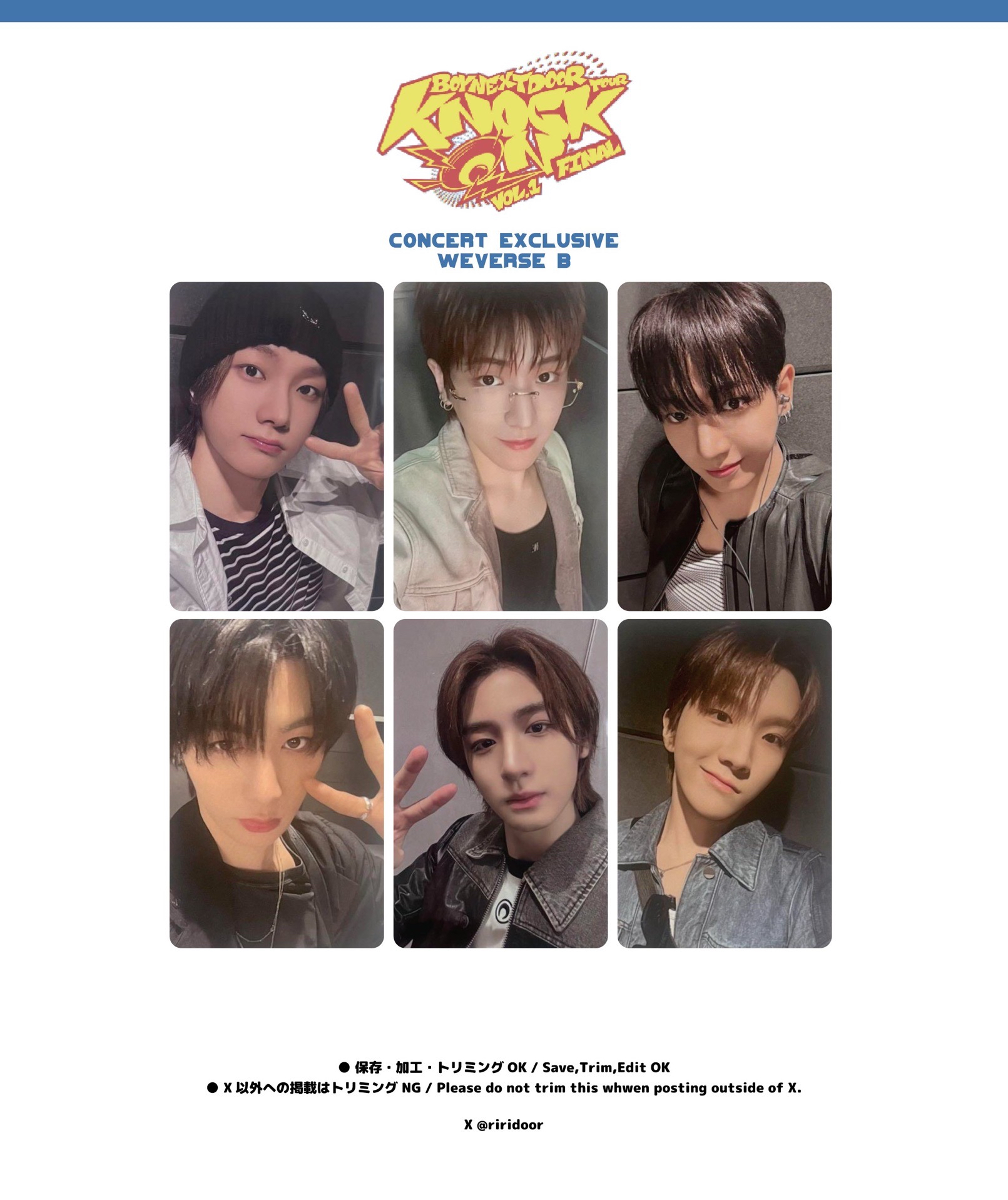 [Knock On vol.1] FINAL場 會場限定 Weverse 特典卡 B