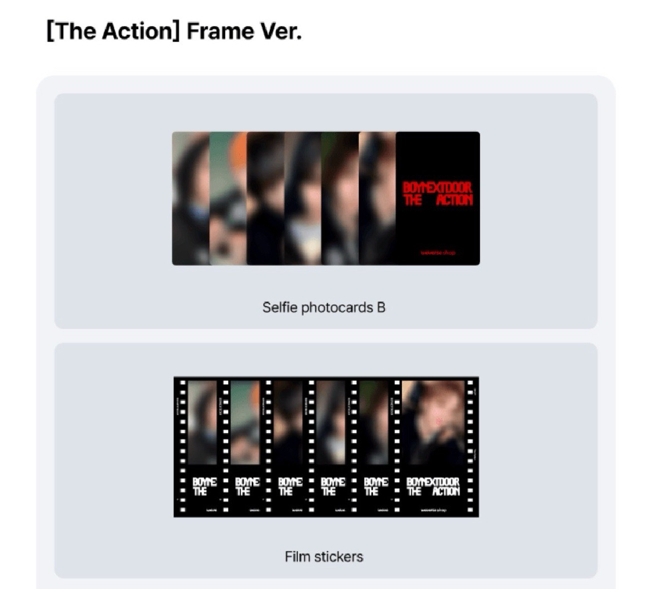the action Wvs預售特典