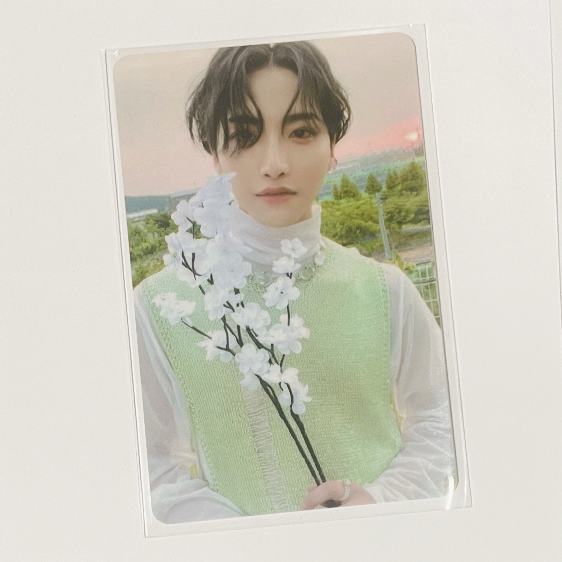 溫柔媽咪捧花PC亮面硬卡