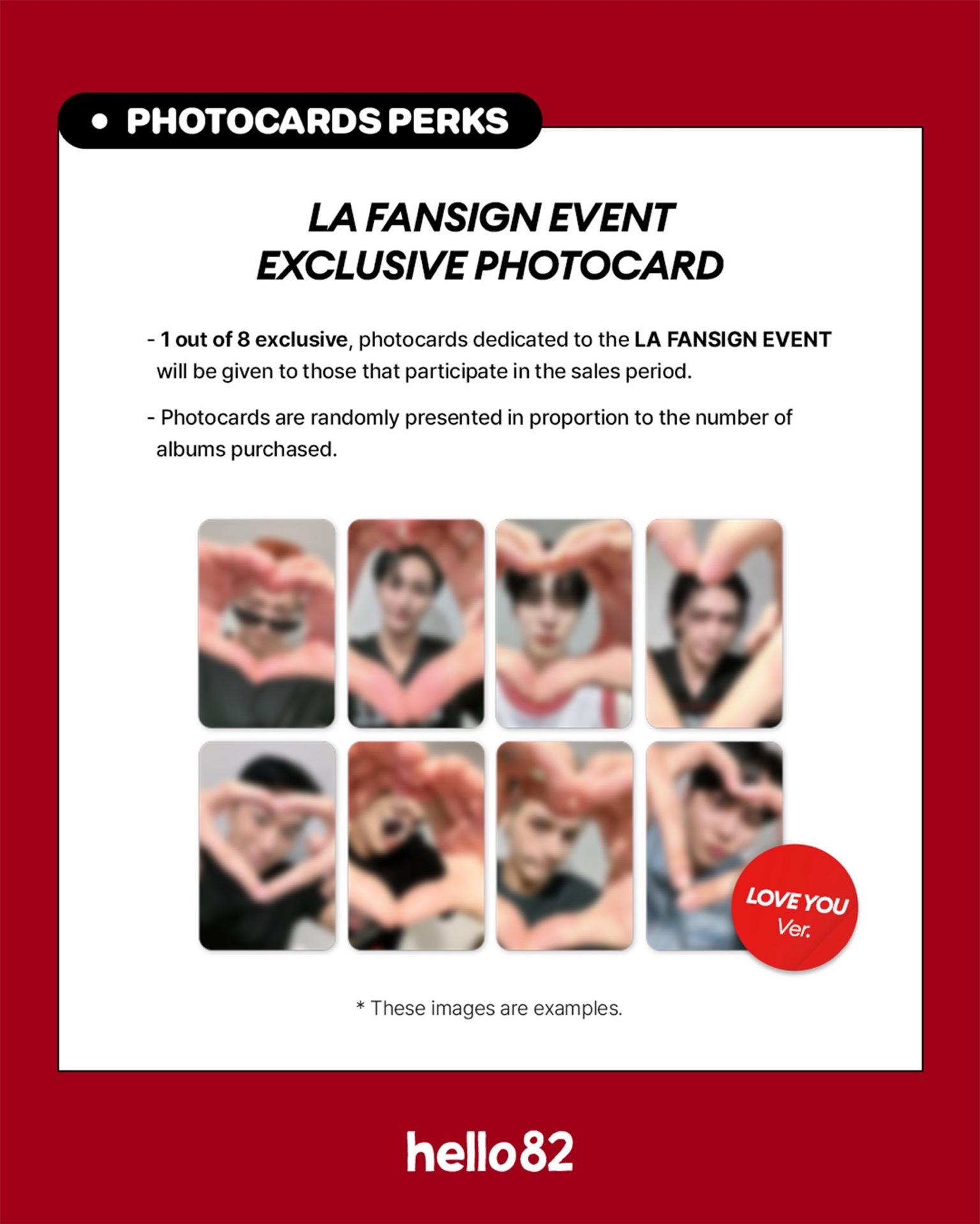 Hello 82 LA FANSIGN LOVE YOU ver.