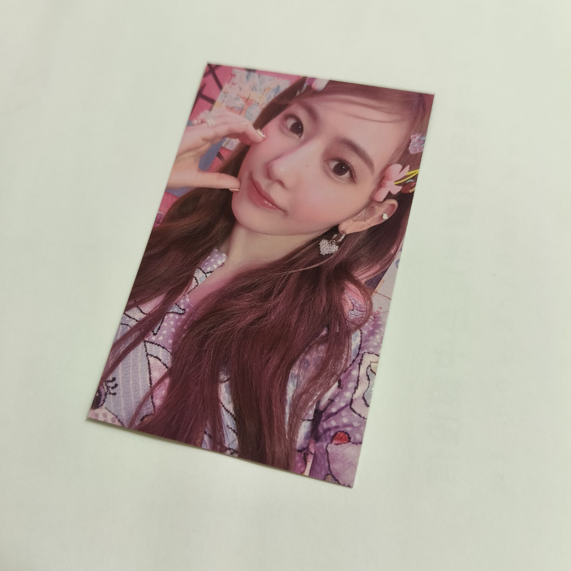 臉頰愛心幸運卡