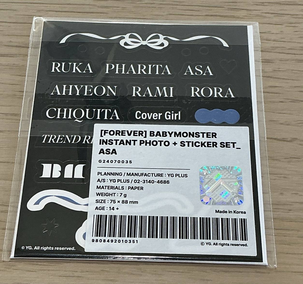 ASA 拍立得+貼紙組