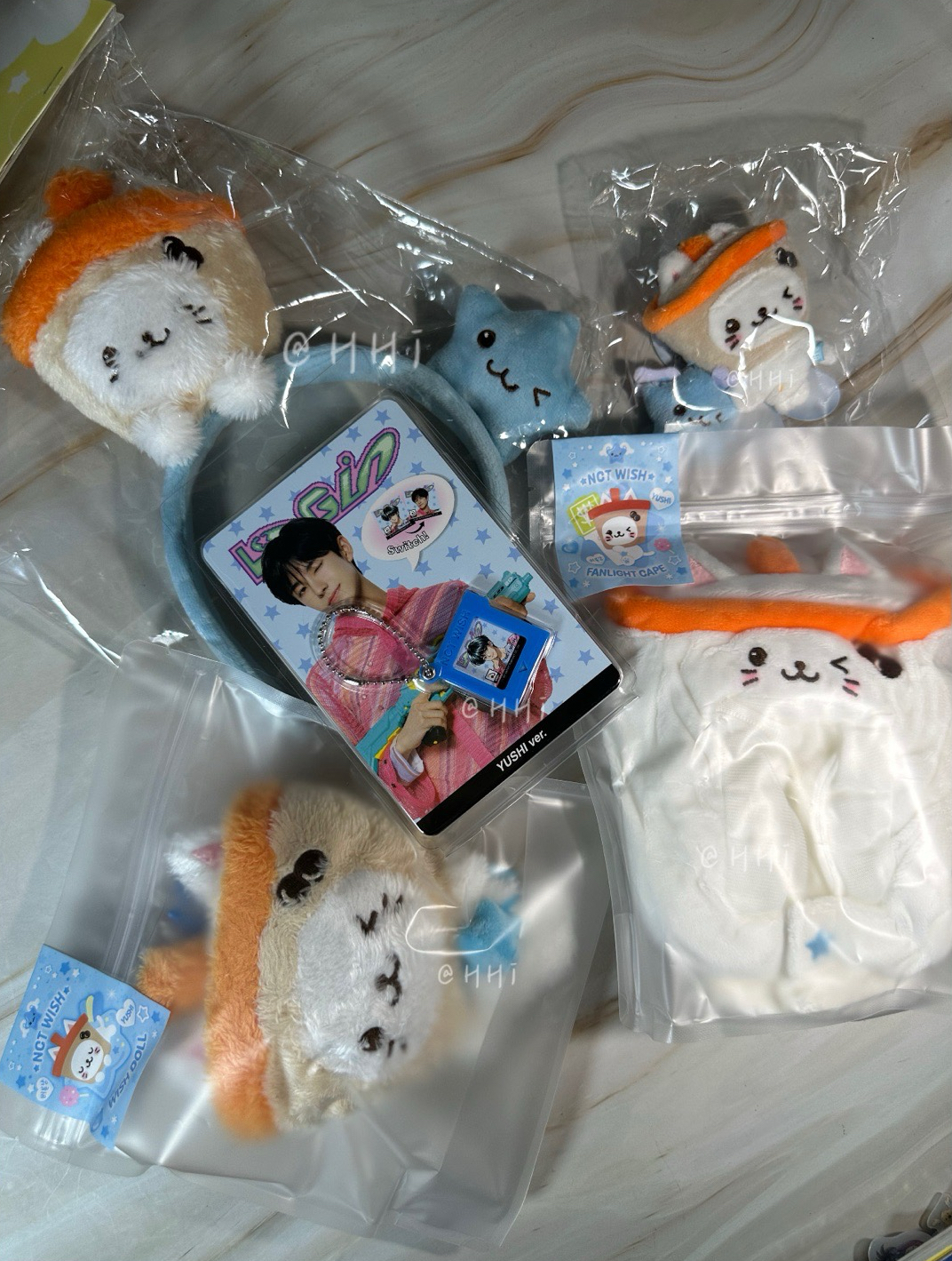 奶茶貓盤（娃+手燈套+手燈娃+髮箍+鑰匙圈）