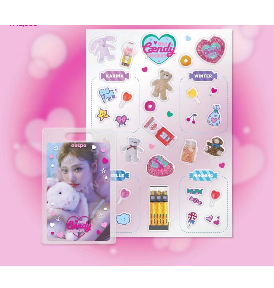 白色情人節抱兔寧 卡套貼紙