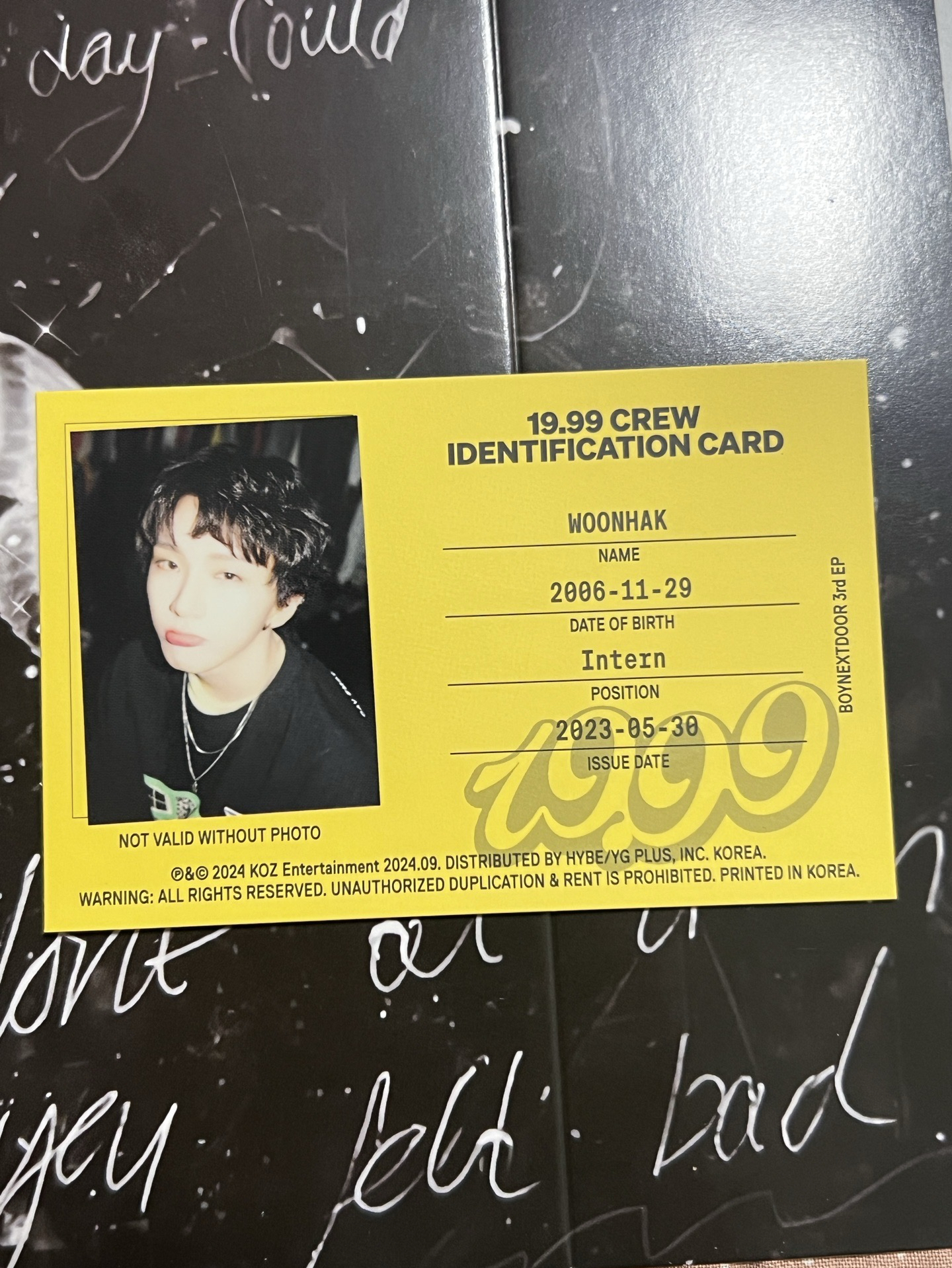 19.99 專輯ID卡 金雲鶴