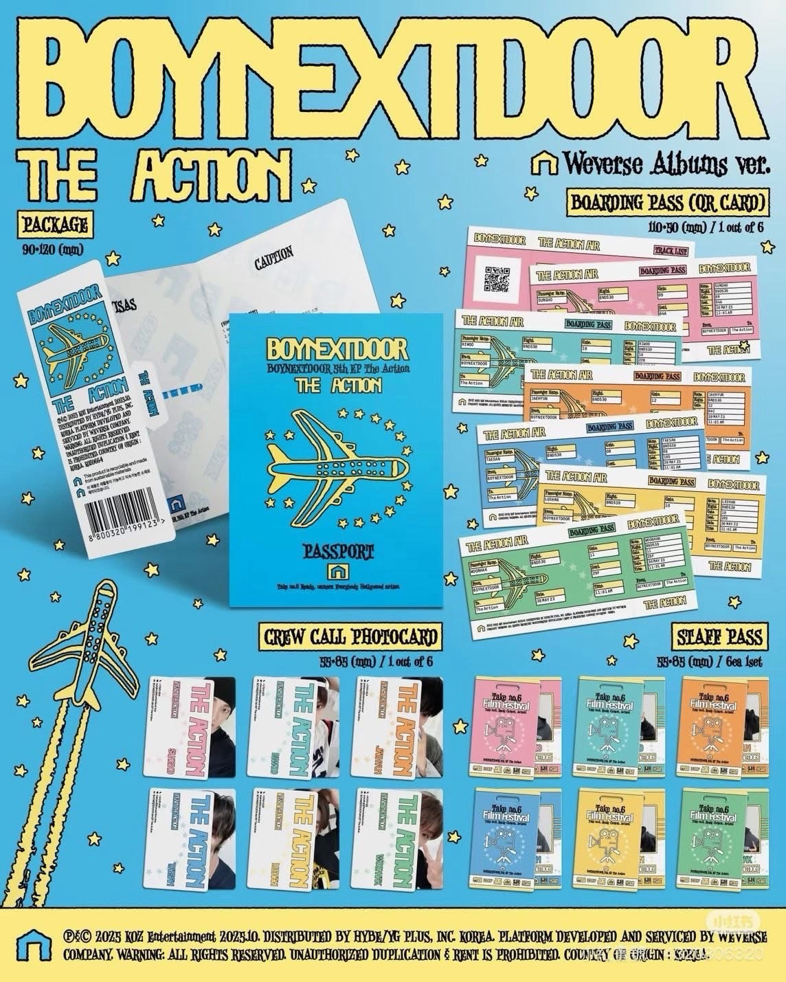 BOYNEXTDOOR THE ACTION 電子專 單封