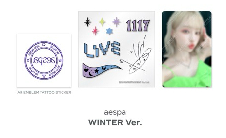 2022 水原SMTOWN WINTER AR紋身貼紙小卡組