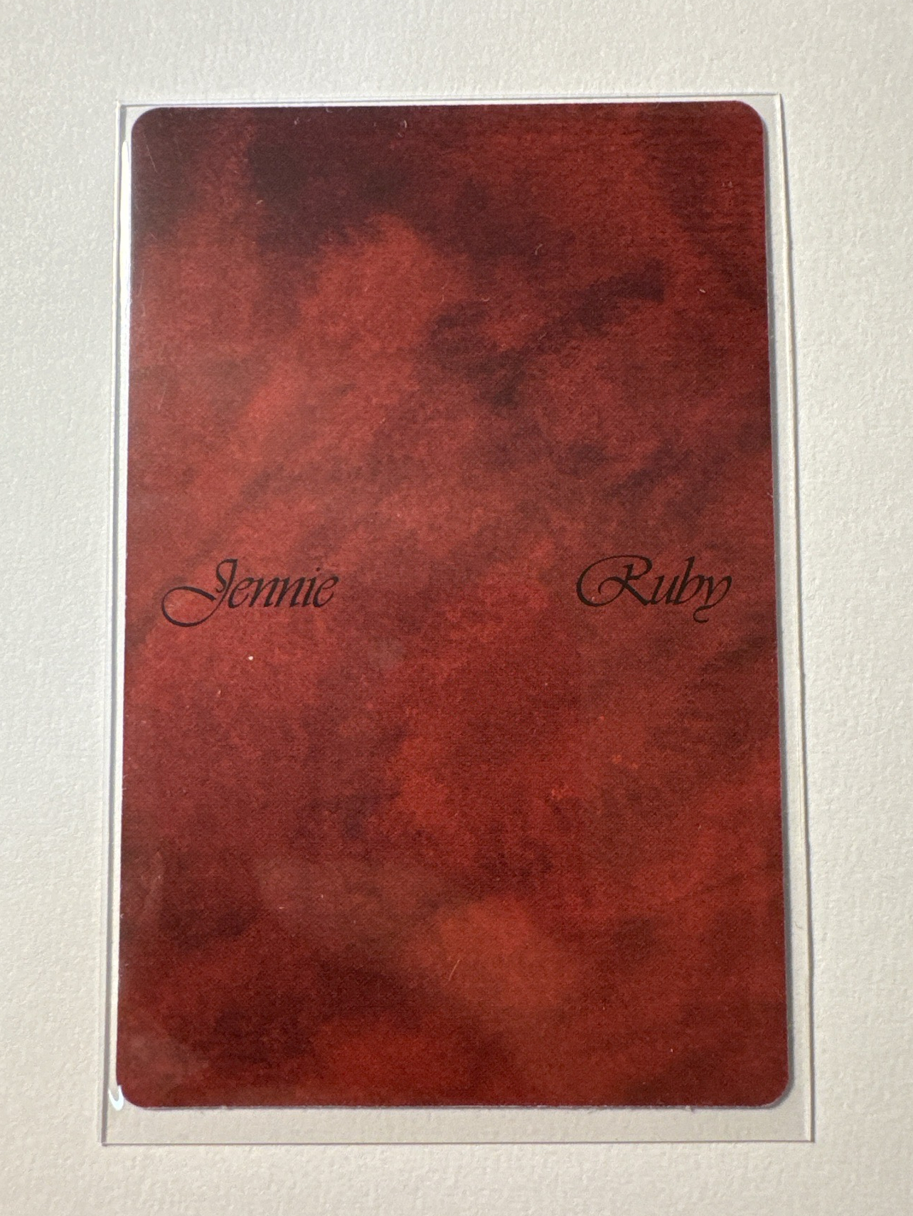 Jennie Ruby紅版專輯小卡