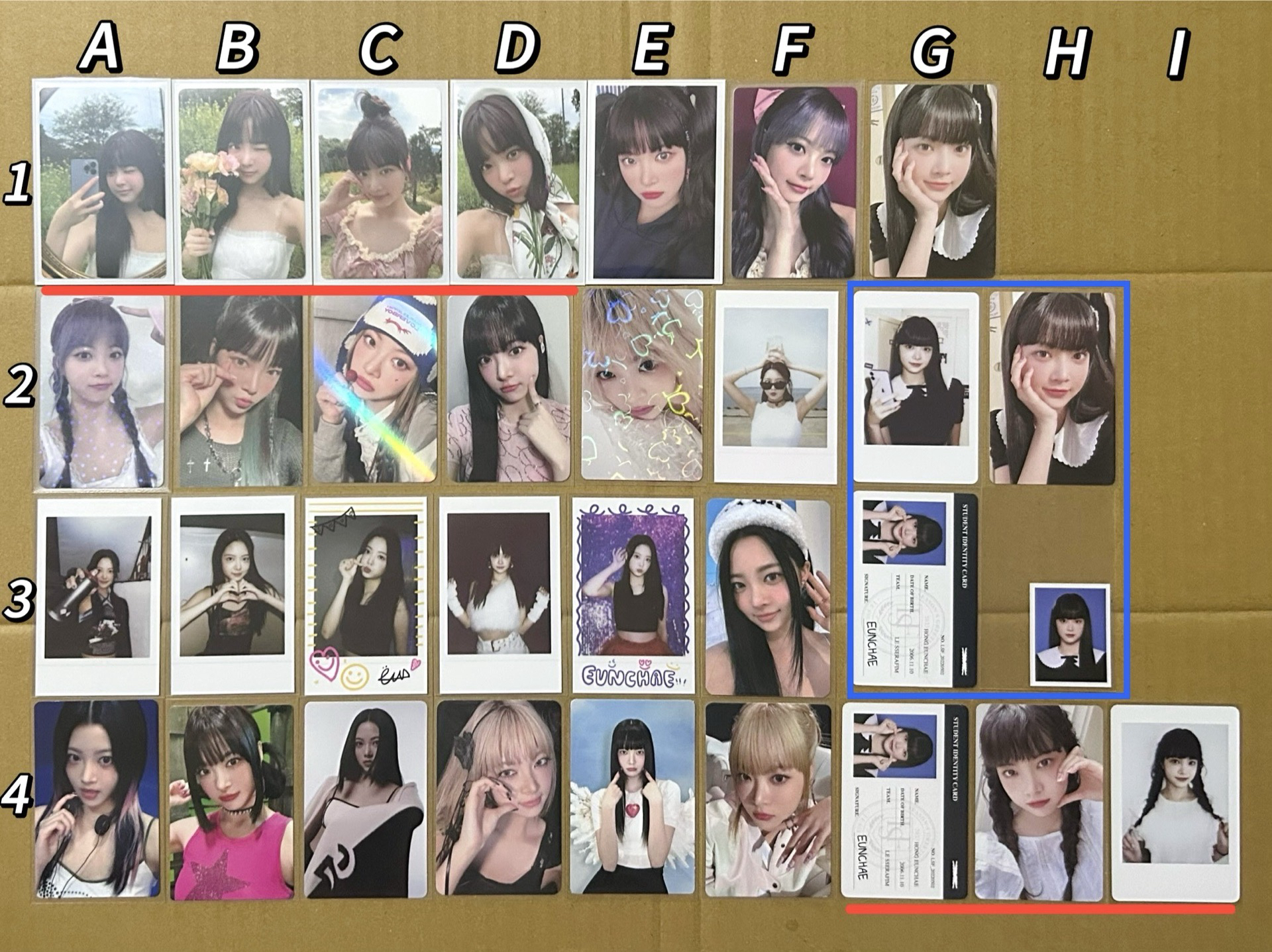 Le sserafim 小卡 恩採 洪恩採 小卡 拍立得 特典卡 幸運卡 專卡