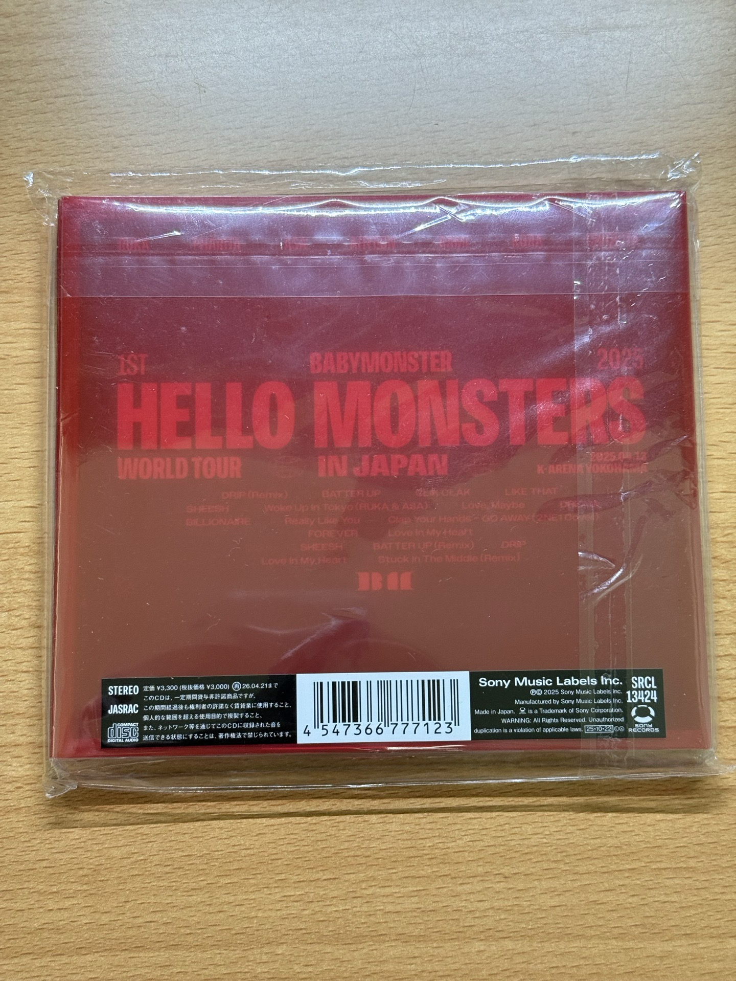 日版 BABYMONSTER 世巡 in 橫濱 初回限定盤
