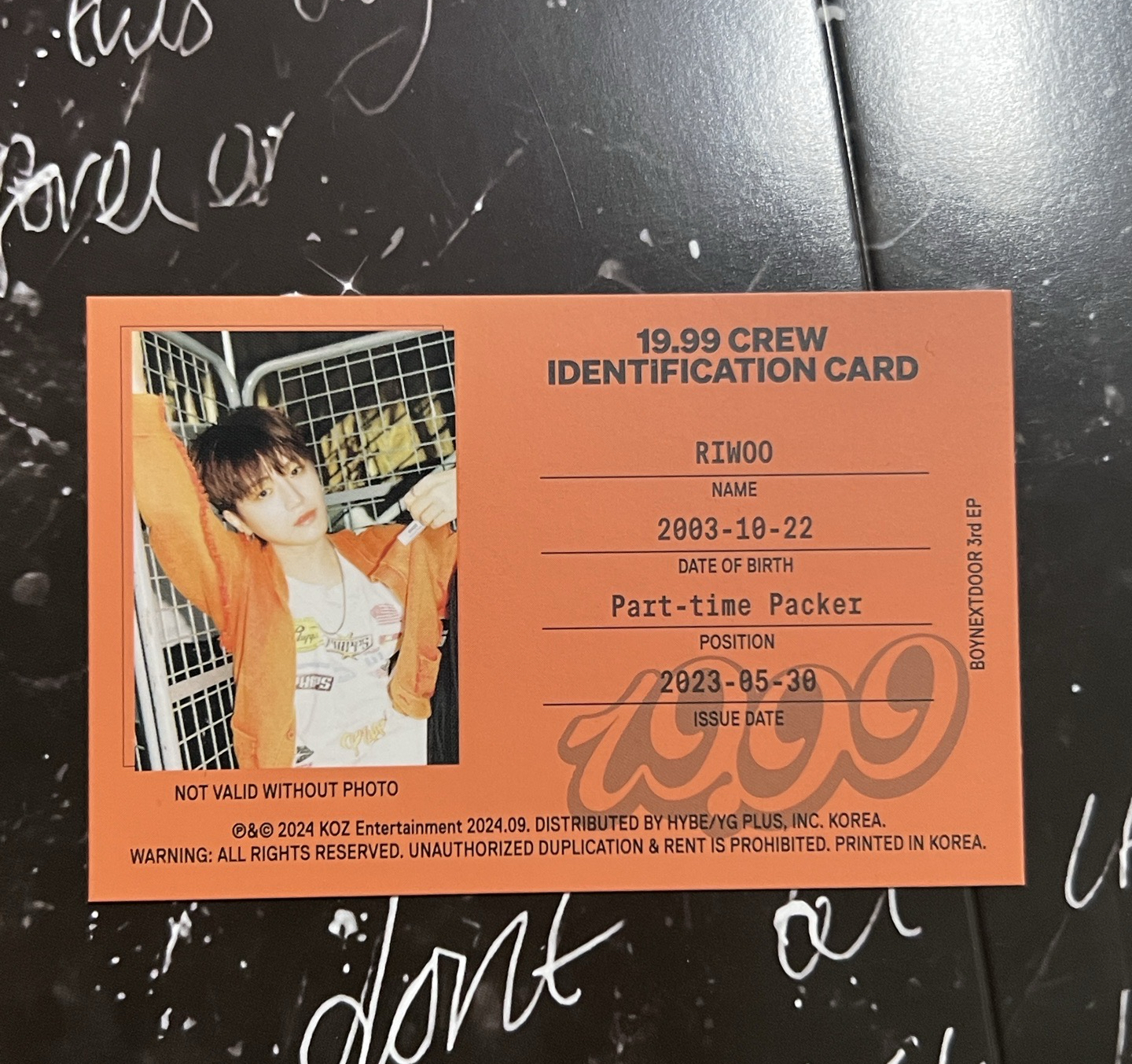 19.99 專輯ID卡 哩嗚