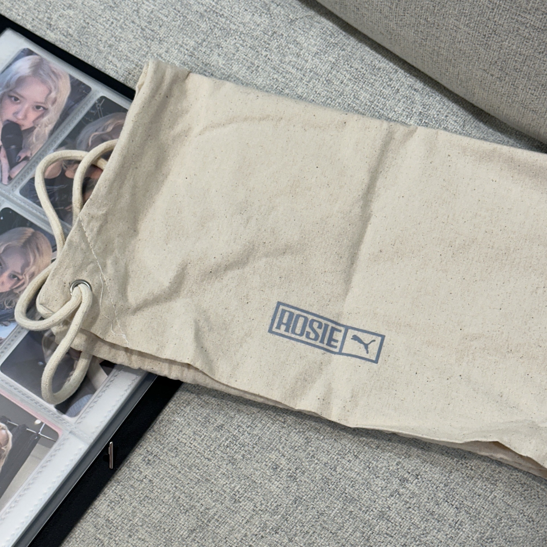 rosie x puma 帆布束口袋