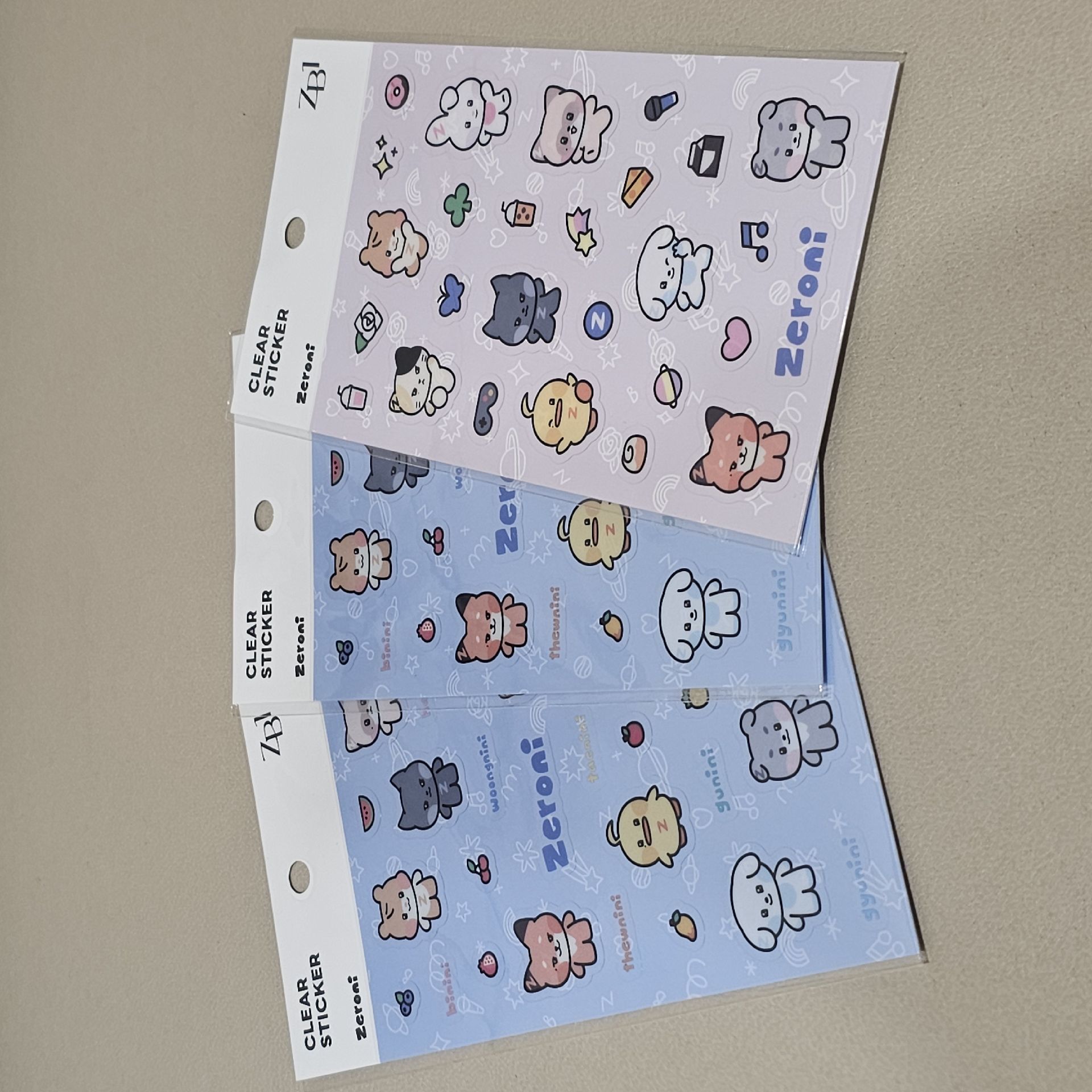 zeroni貼紙 藍/紫