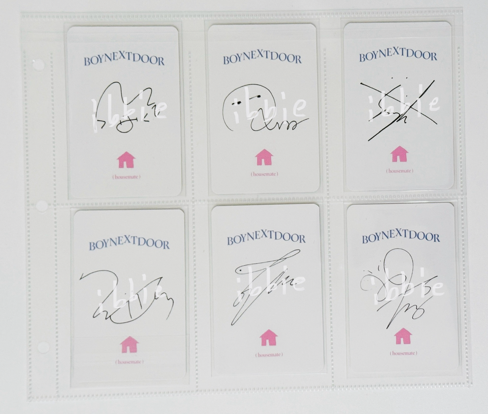 BOYNEXTDOOR BND 2024年曆卡 一套6張 卡背印簽