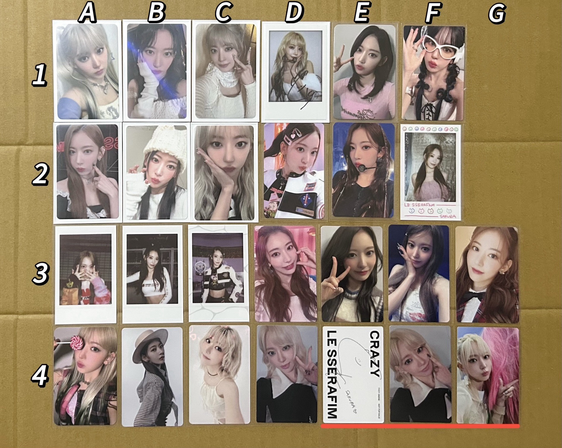 Le sserafim 小卡 櫻花 宮協咲良 拍立得 特典卡 幸運卡 專卡