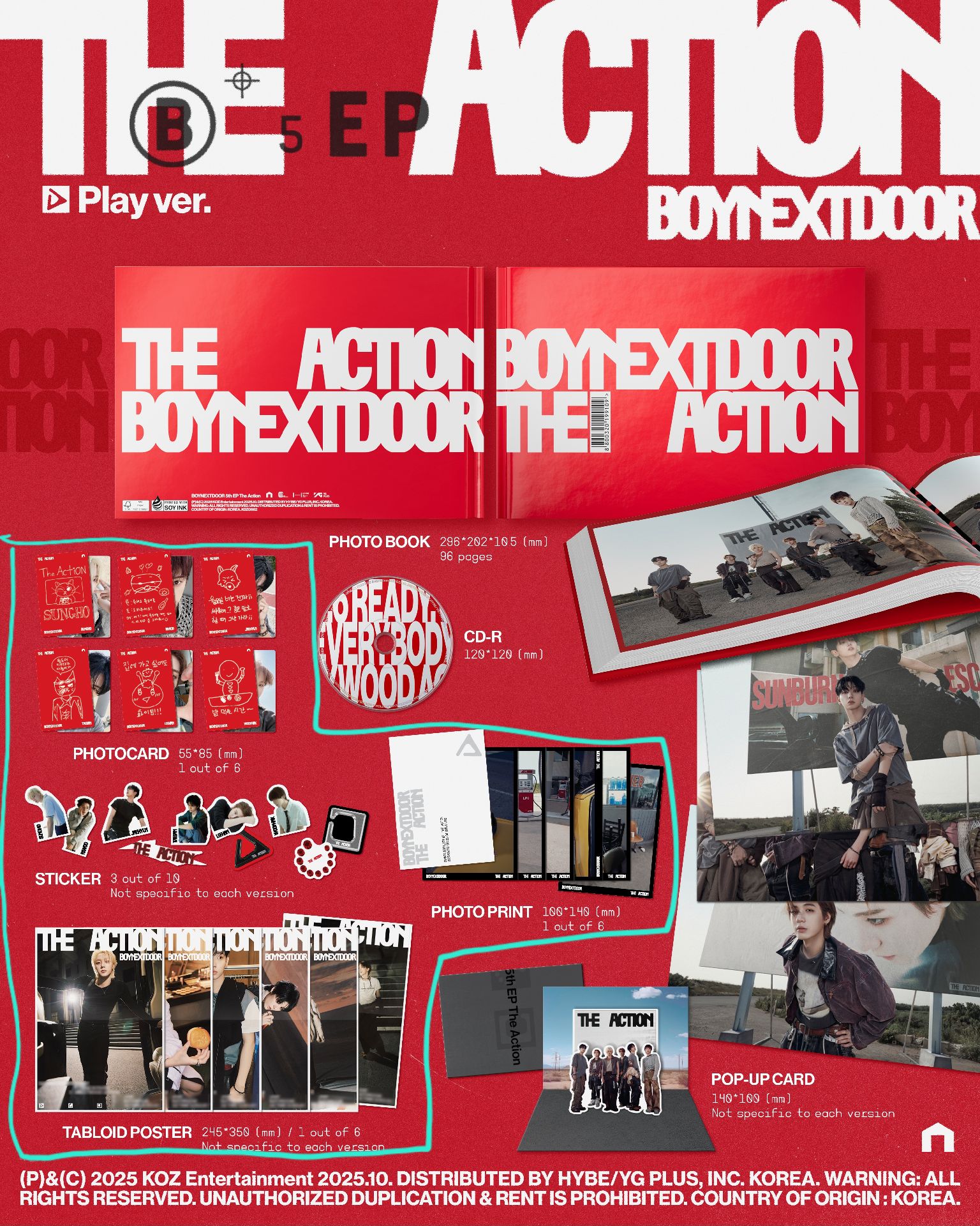 BOYNEXTDOOR The Action 專卡/許願池