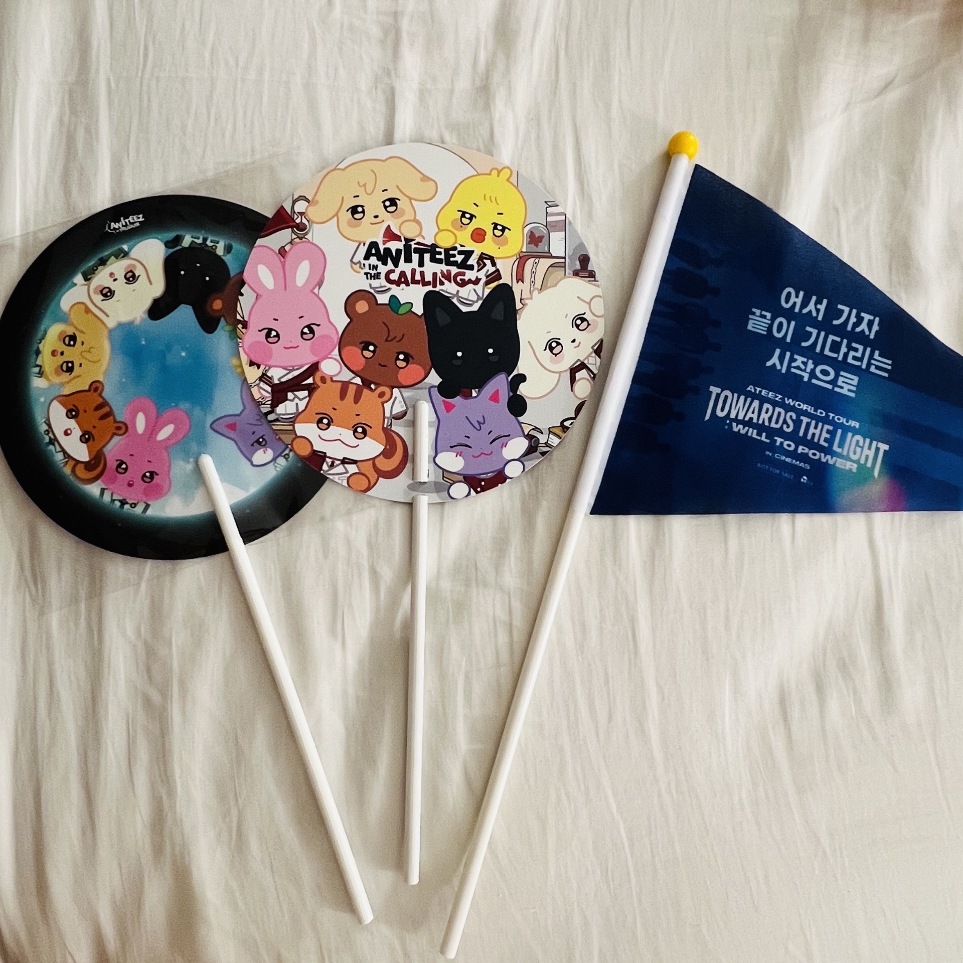 小動物扇子、電影旗子