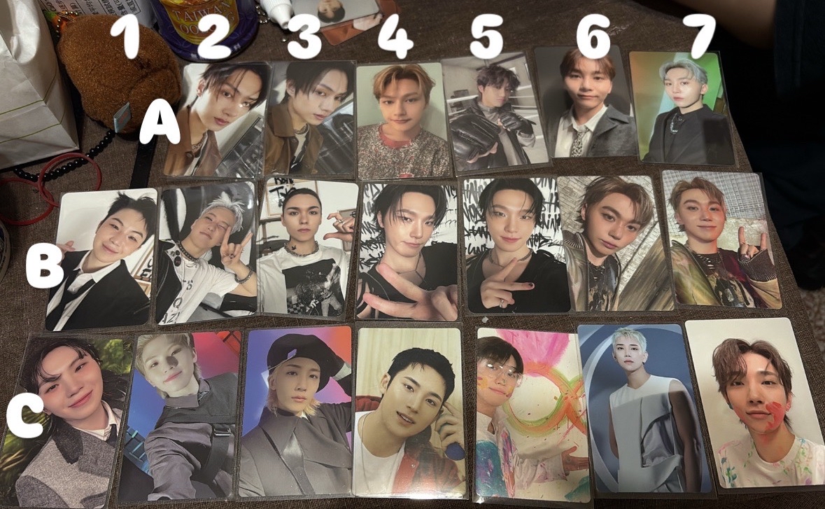 俊 燦 秀 寛 榮小卡們～