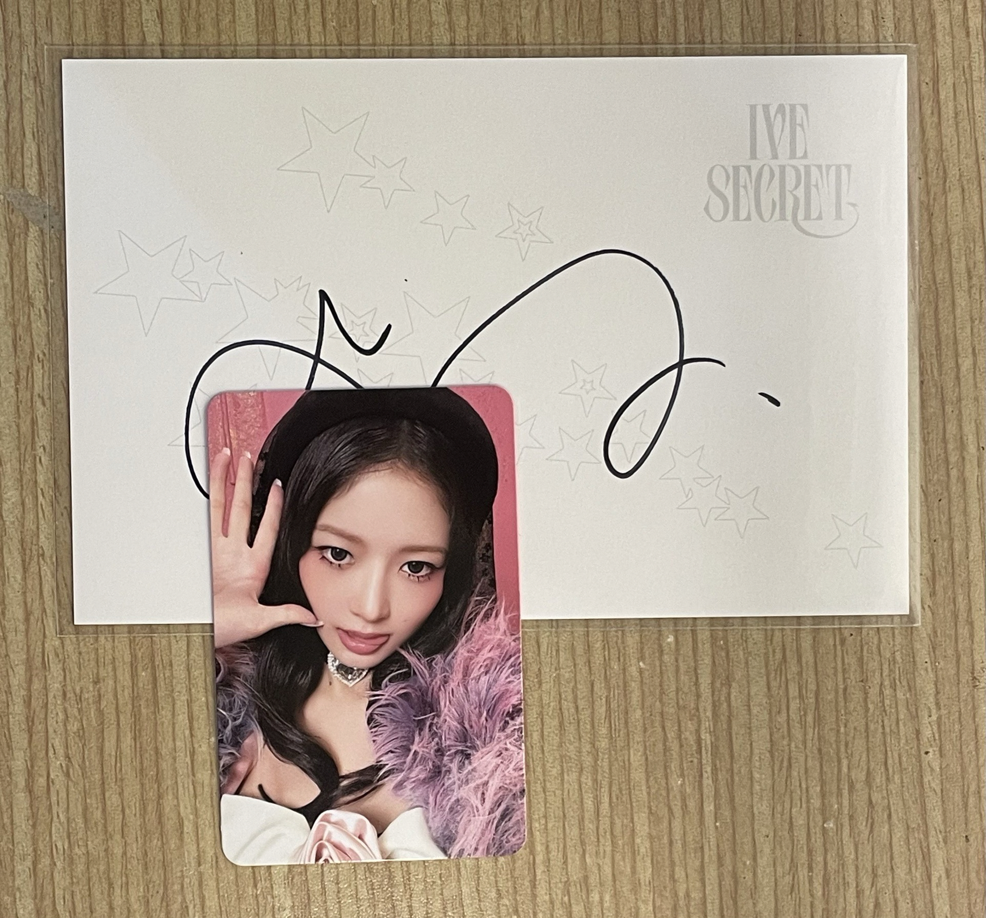 直出不綁/SECRET 美網 怜親簽名信片+怜特典