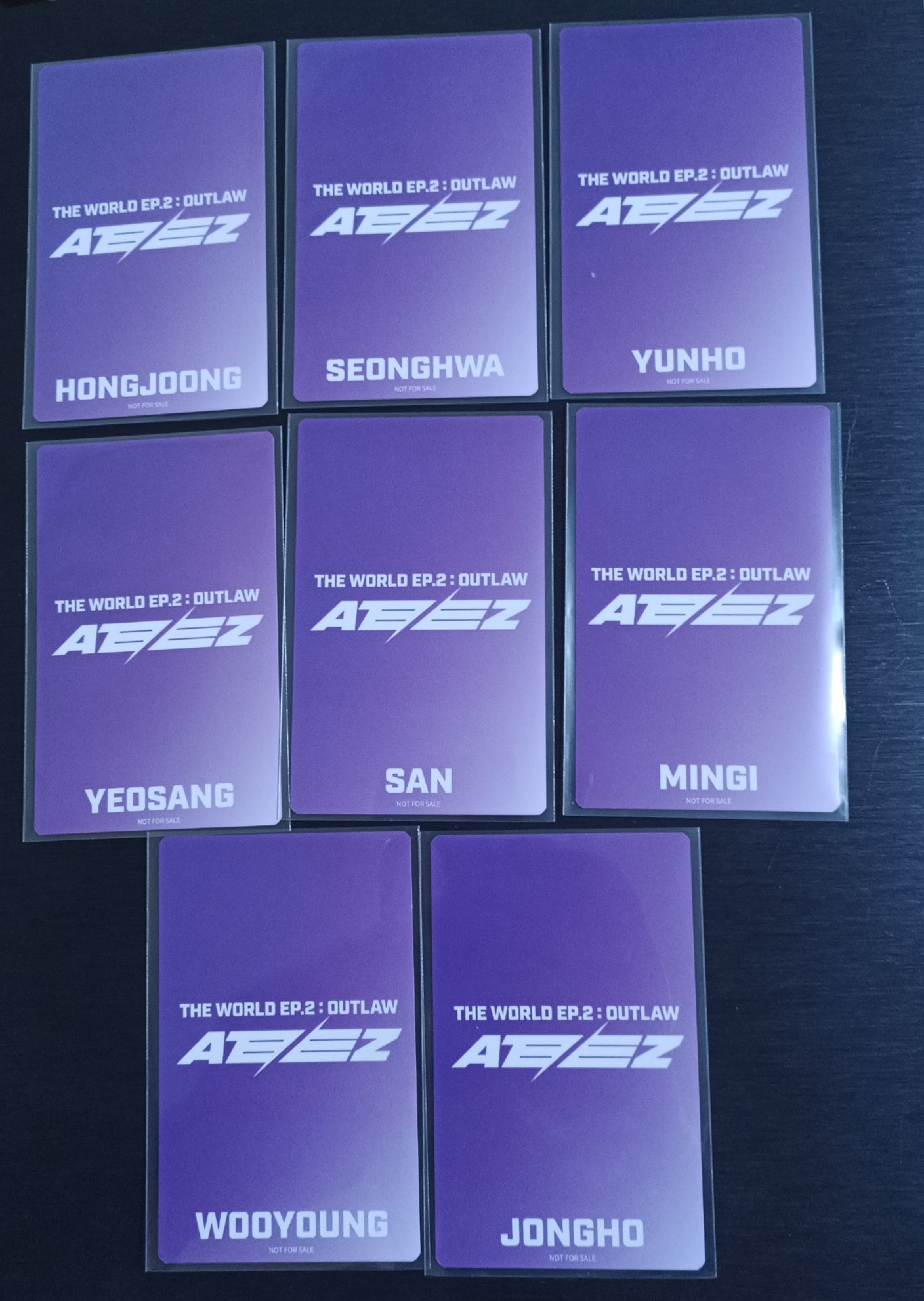 ATEEZ OUTLAW 日本環球特典 小卡 整套售 MV造型