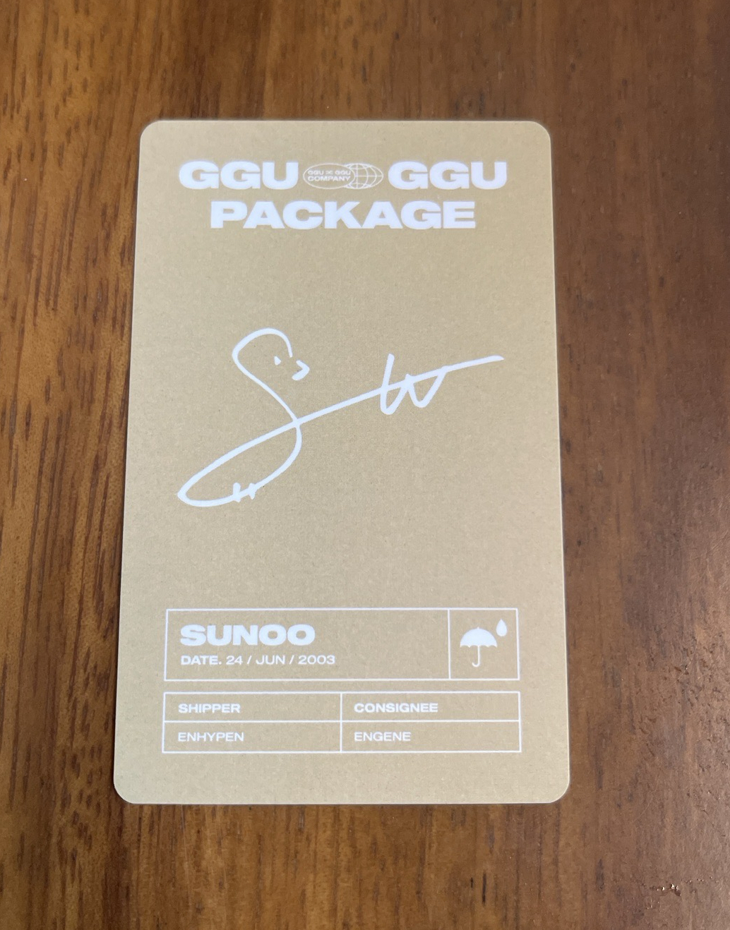 enhypen sunoo 周邊卡