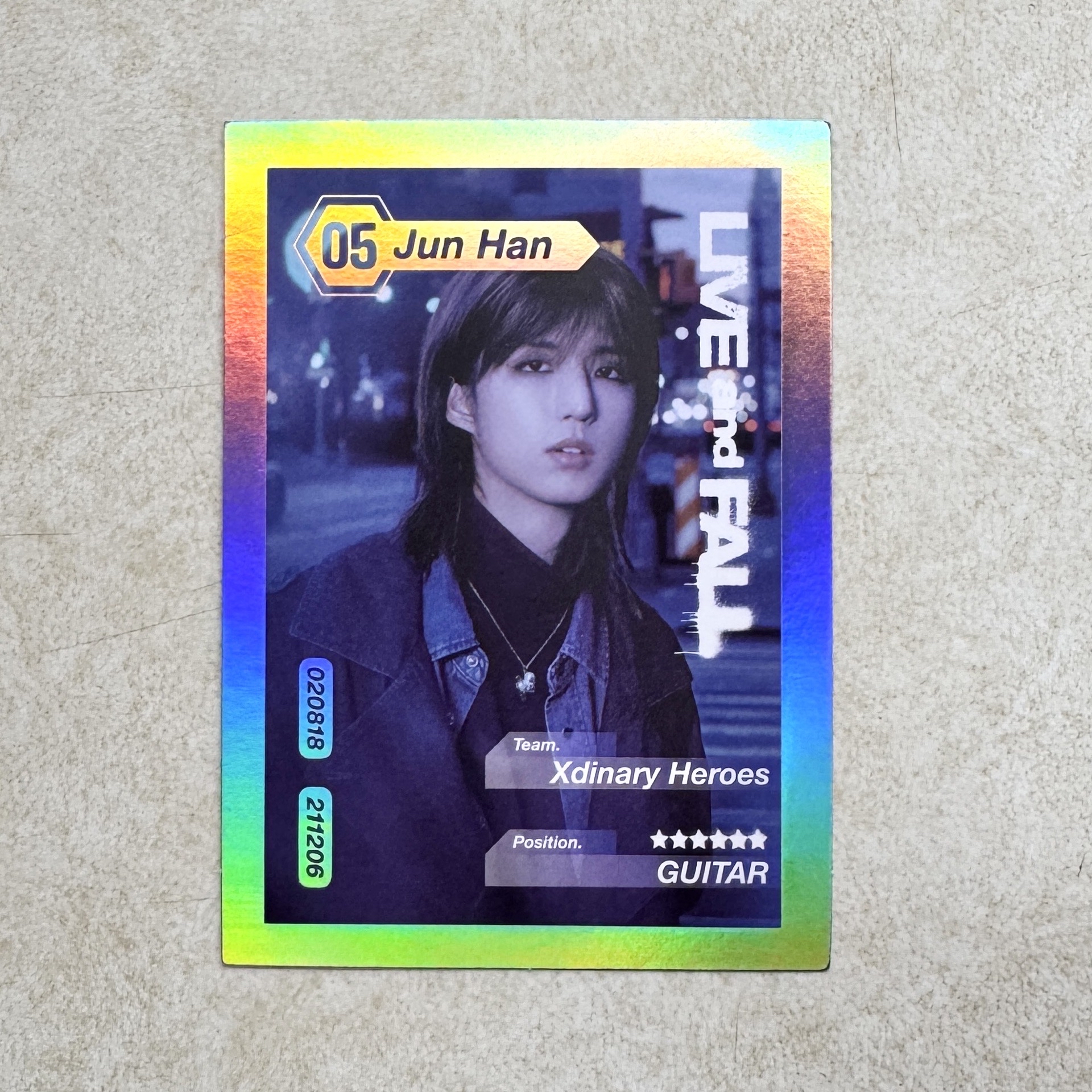 JUN HAN - LIVE and FALL 遊戲卡