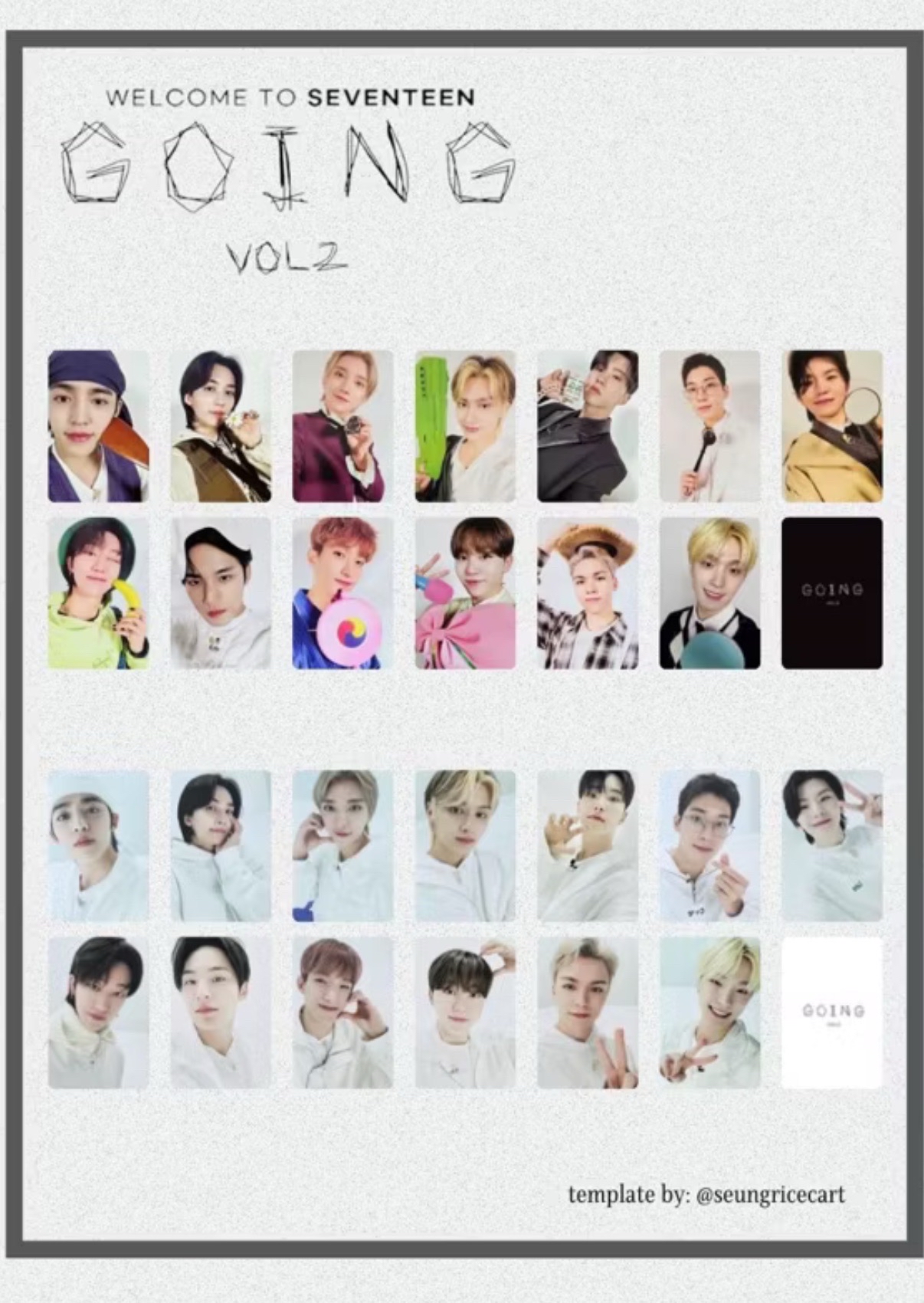 SEVENTEEN GOING 雜誌 2.0 小卡 白版 拆售 另有黑版拆售