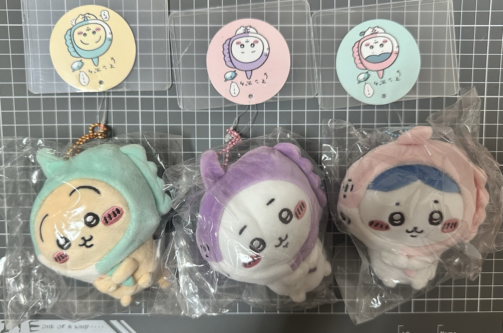 吉伊卡哇 翻車魚系列 三小隻吊飾娃