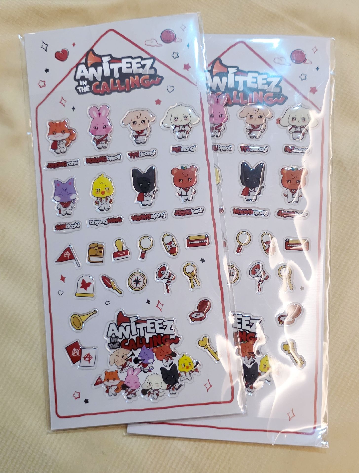 ANITEEZ IN THE CALLING EPOXY STICKER 水晶貼紙 滴膠貼紙