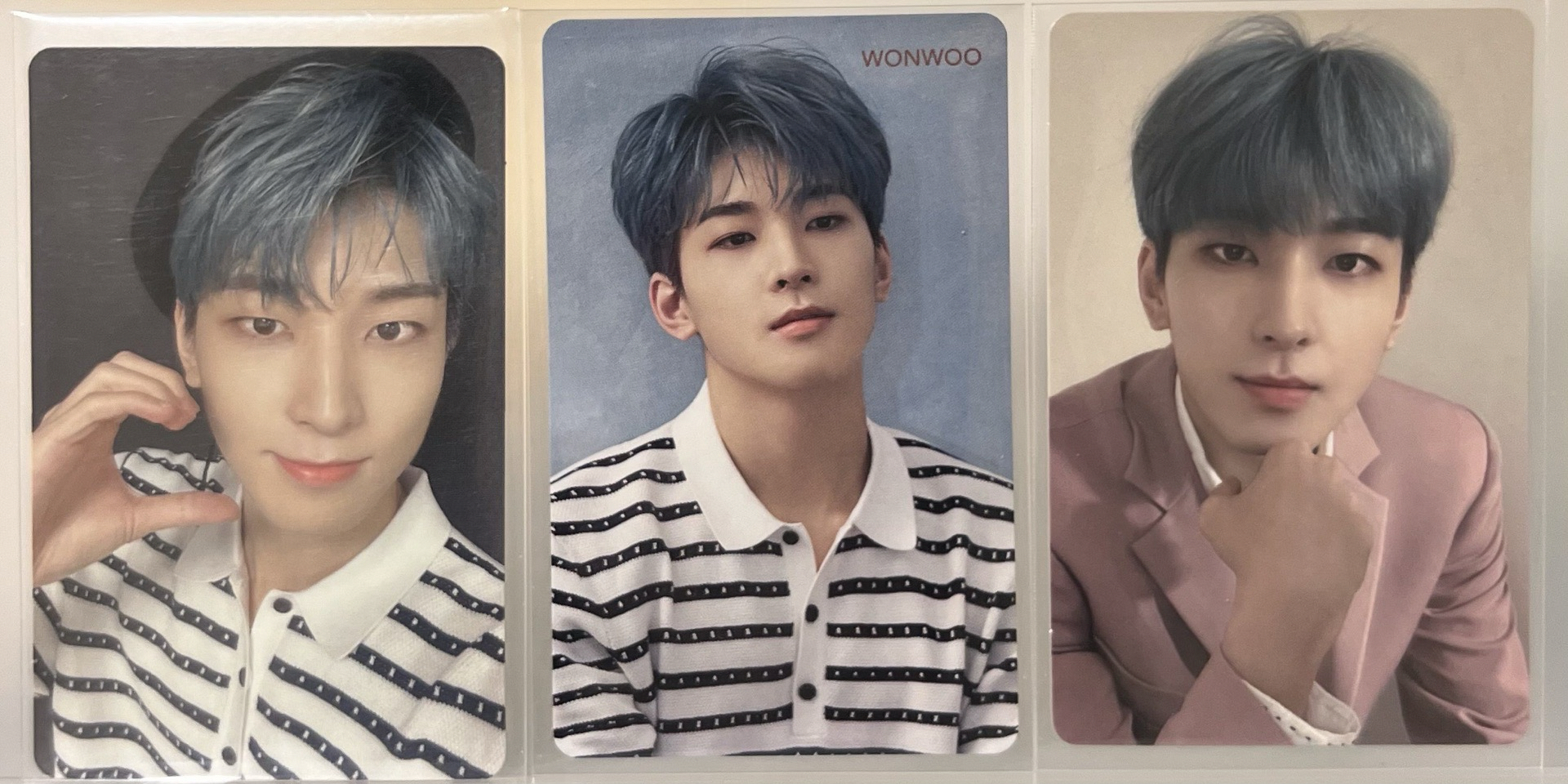 圓佑 落花系列三張不拆 組2 不拆 左邊緣損