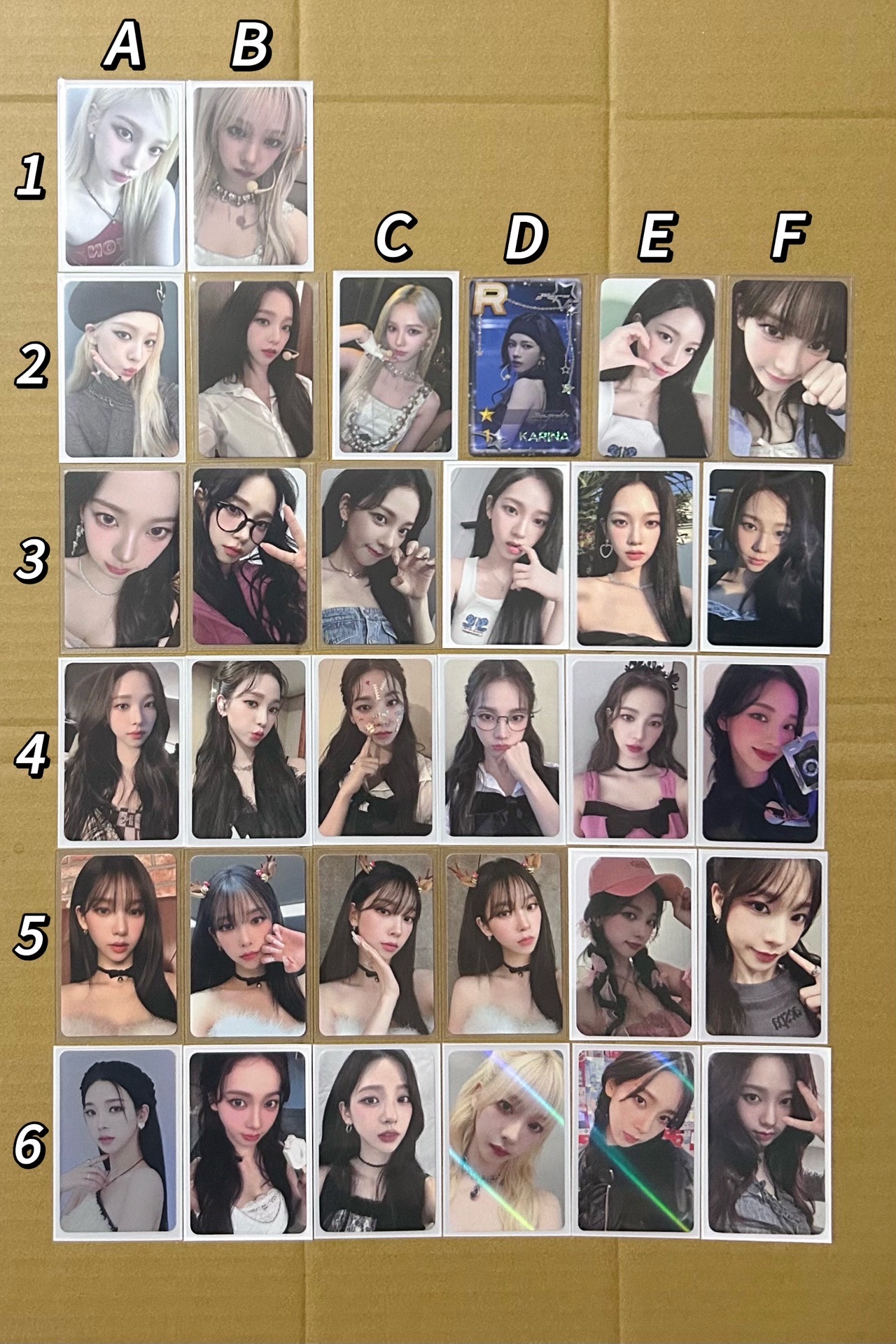 aespa Karina 小卡 特典卡 隨機卡 周邊卡 專卡 星光卡 年曆卡 交通卡