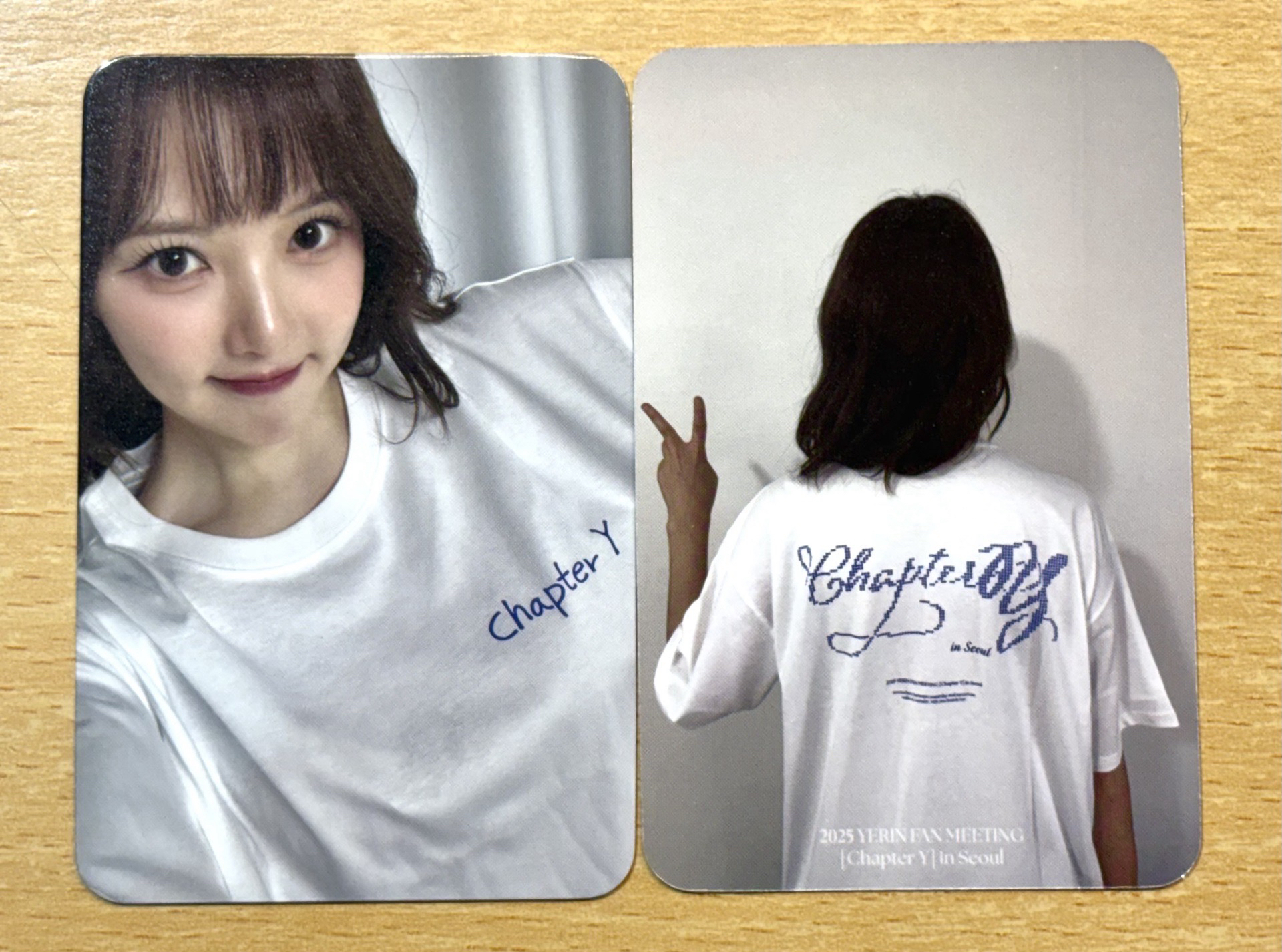 GFRIEND 小女友 Yerin 鄭睿隣 2025 FAN MEETING Chapter Y 短袖 衣服 雙面 小卡