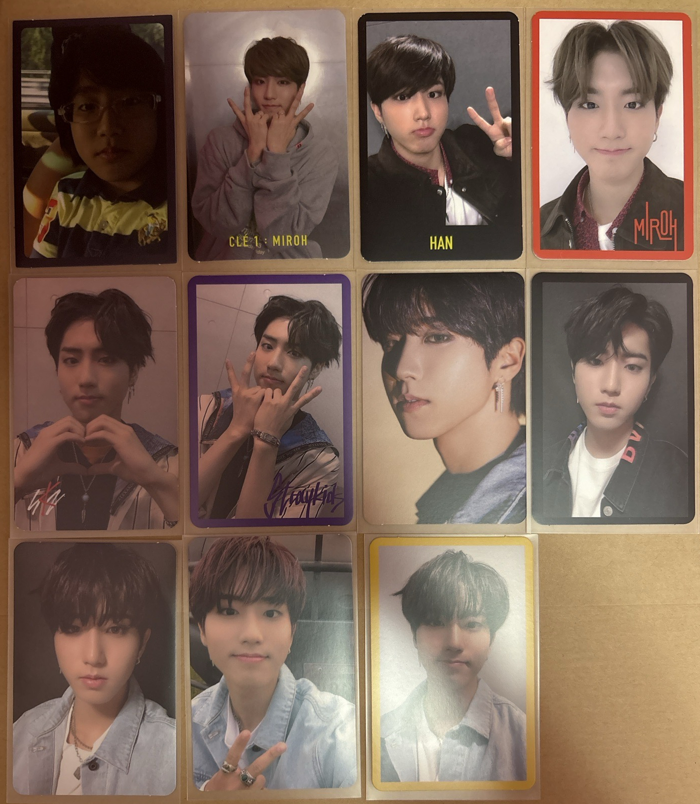 Stray kids 韓知城 I am not/Clé 1:MIROH/Clé 2:Yellow Wood 專輯卡