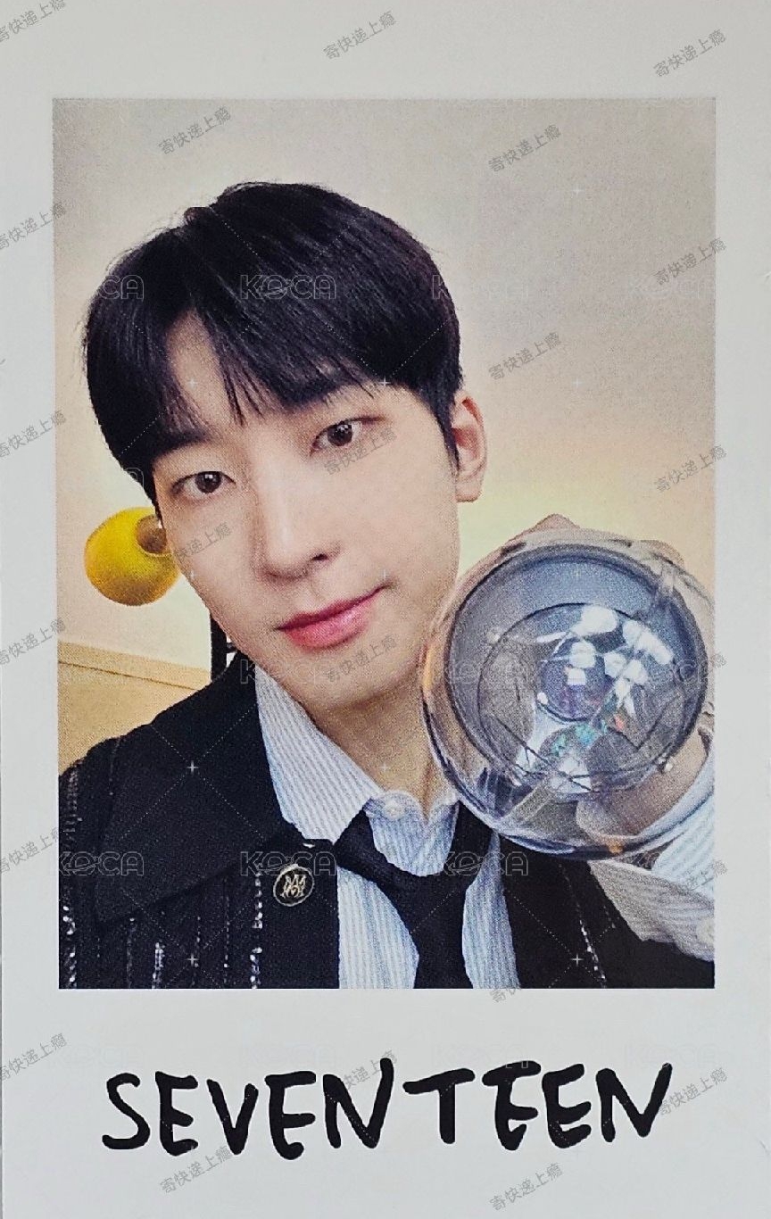 SEVENTEEN HOLIDAY 圓佑拍立得小卡 拿棒