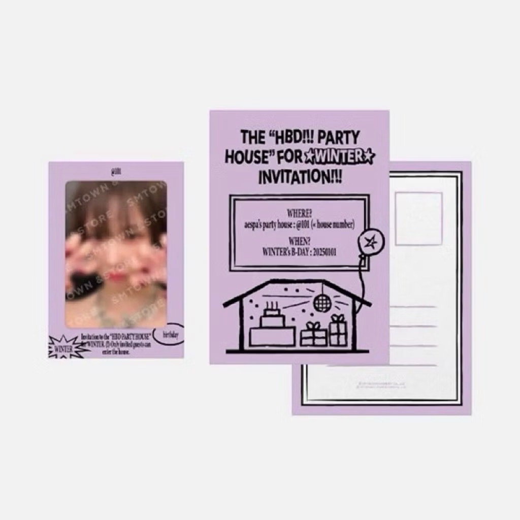 Winter 冬 - 2025 Artist Birthday MD (收納包組+生日卡片組) 合售-全新未拆