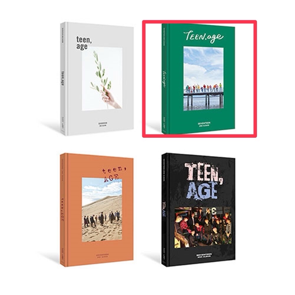SEVENTEEN TEEN,AGE 綠版全專 奎立牌+燦小卡