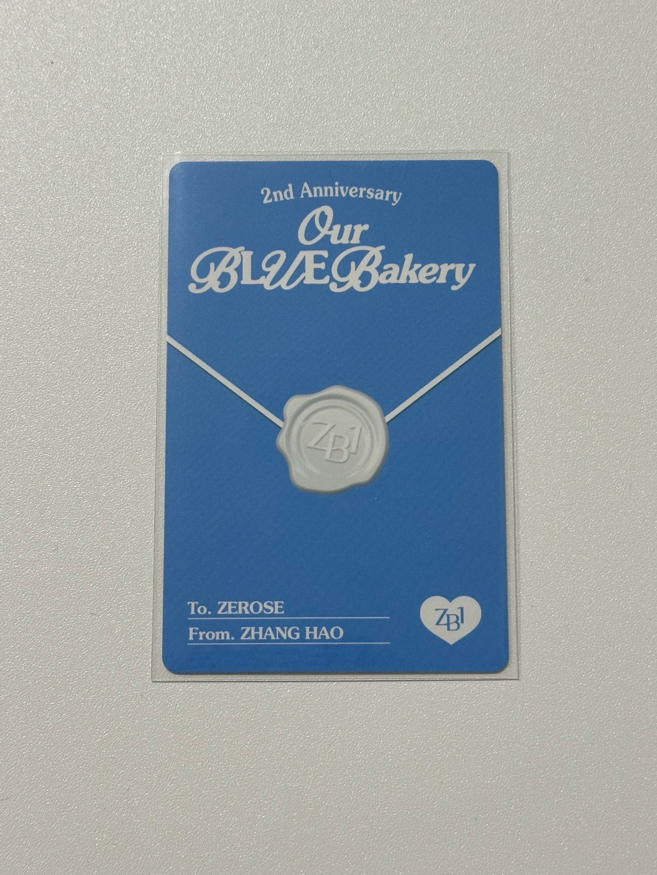 Zerobaseone 兩週年蛋糕卡 章昊