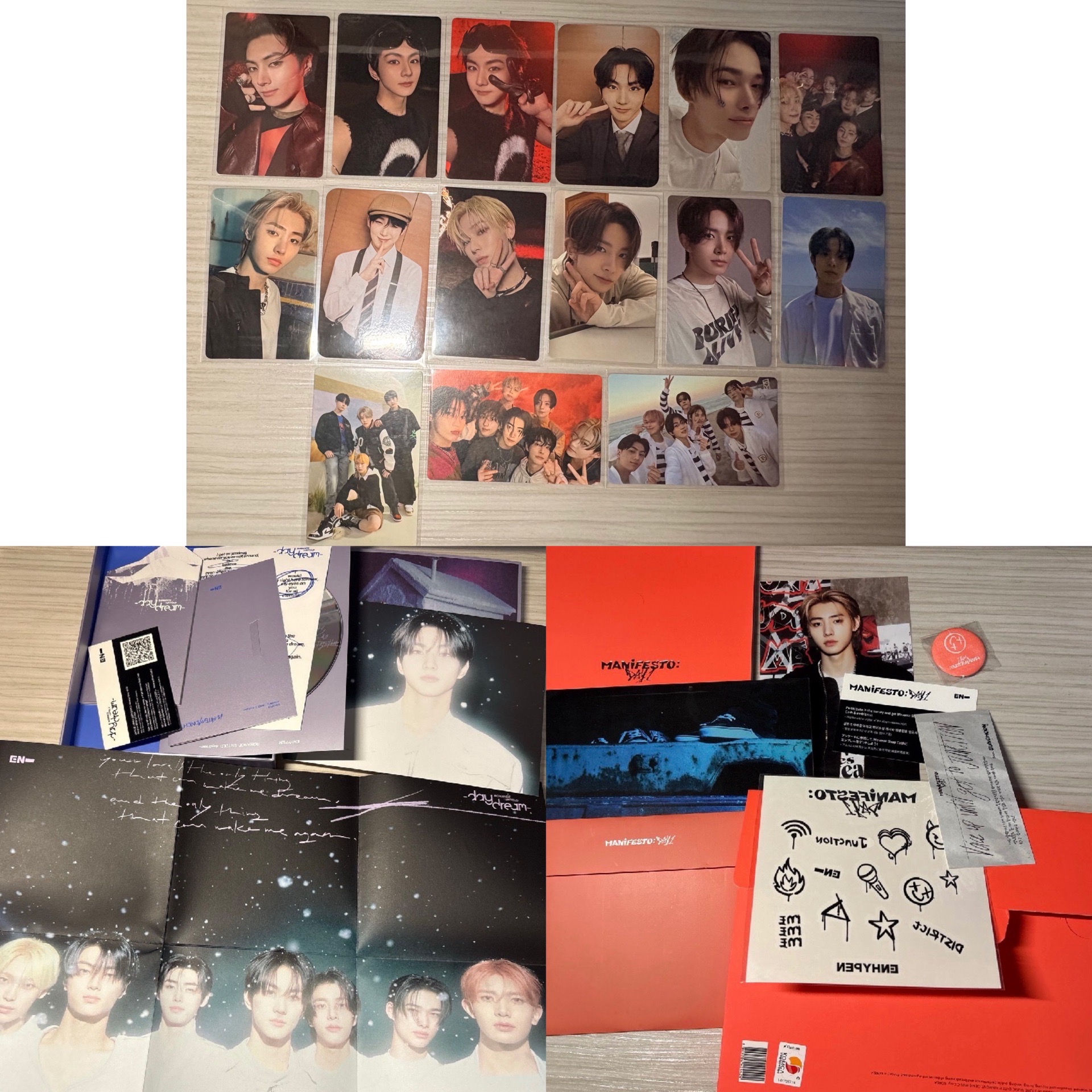 enhypen 整圖100‼️ 空專用二手包材 箱子也是 卡的包材都是全新的！