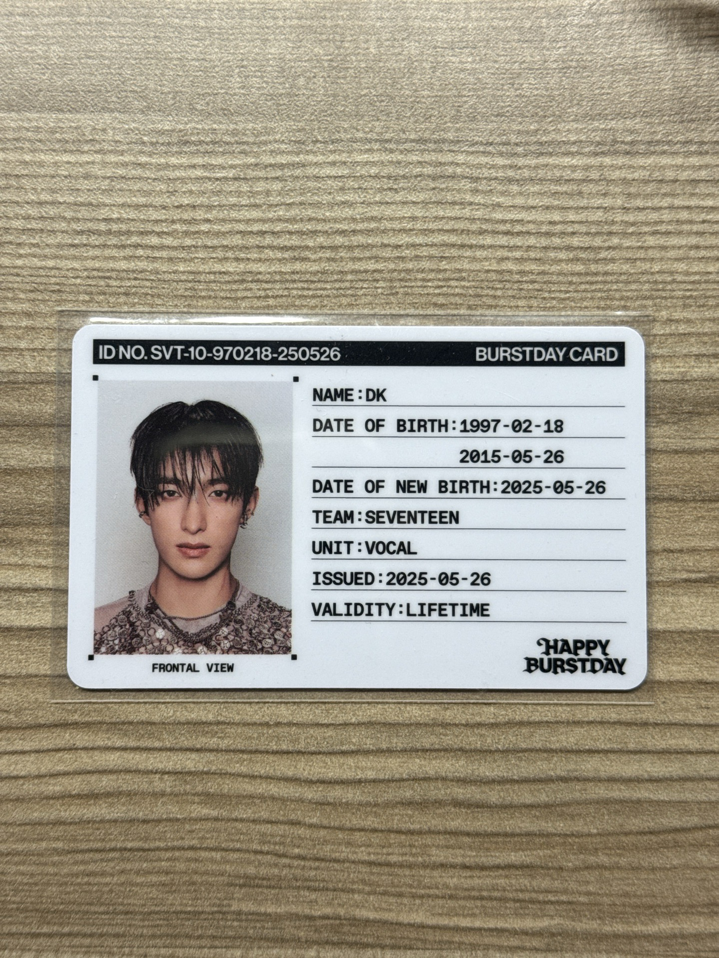 正規五 ID card 李碩珉