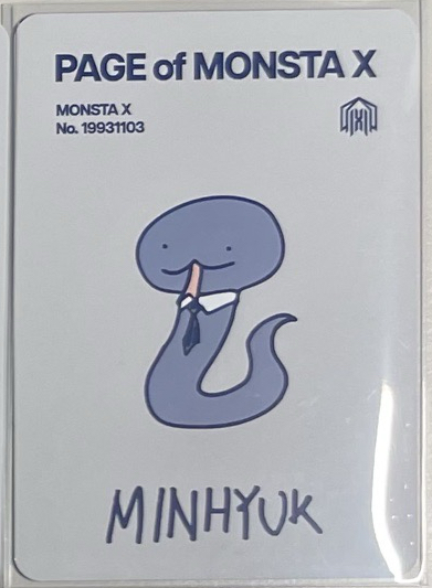 李玟赫的臉 柳基現的手 卡背是李玟赫畫的蛇