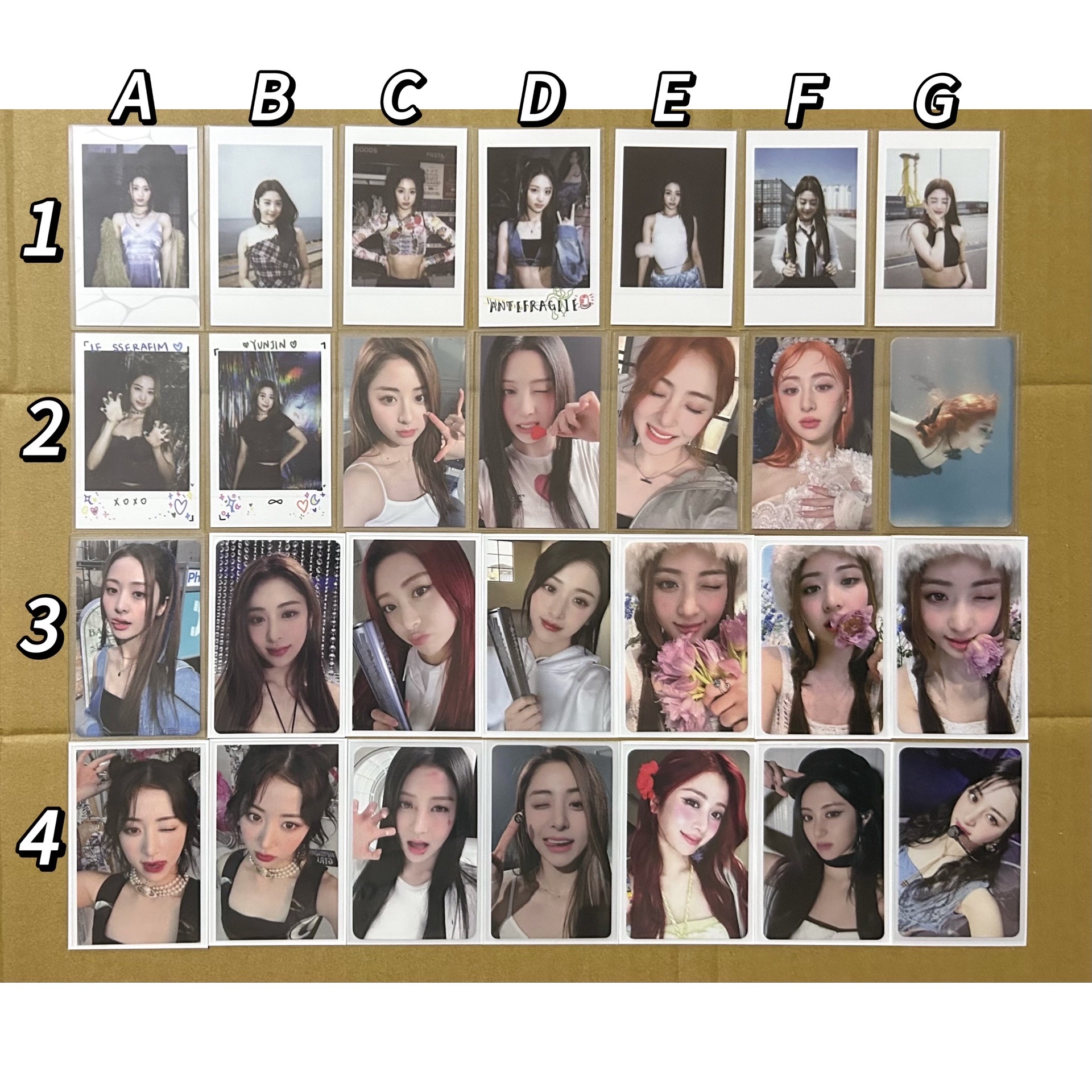 Le sserafim 小卡 允真 許允真 拍立得 sc入場卡 日咖 環球 特典卡 幸運卡