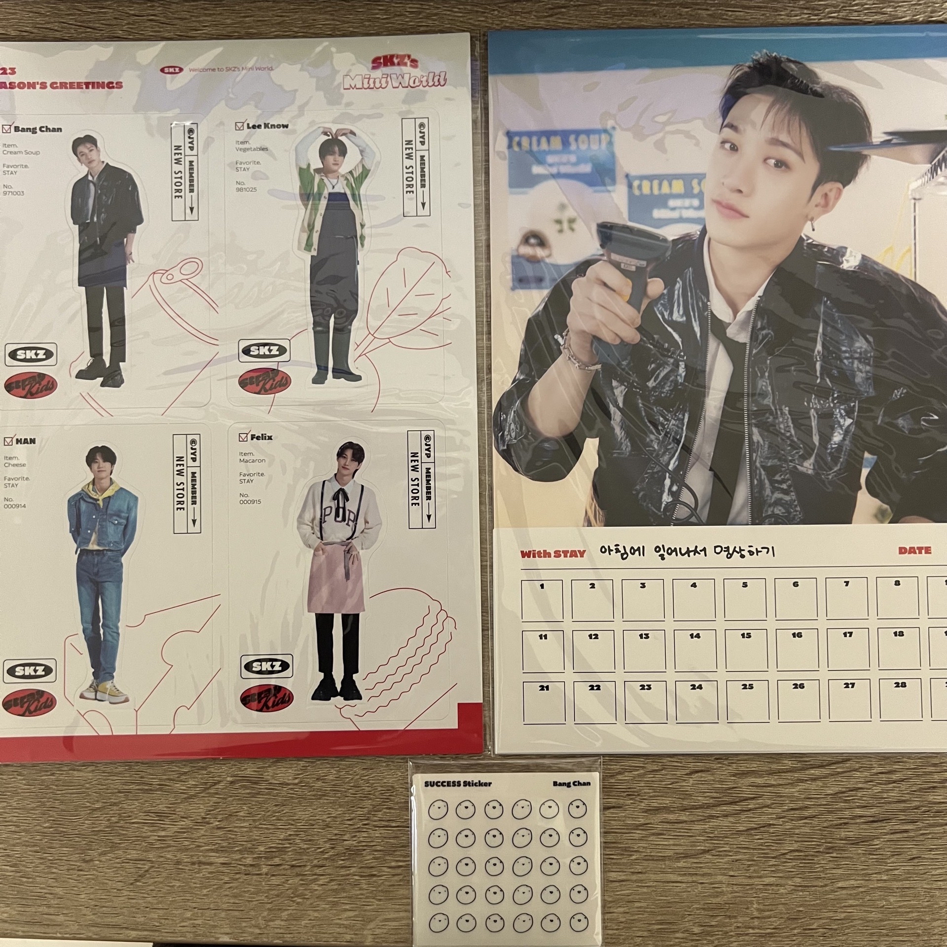 Stray kids 2023 年曆 小卡 四格卡 拆售