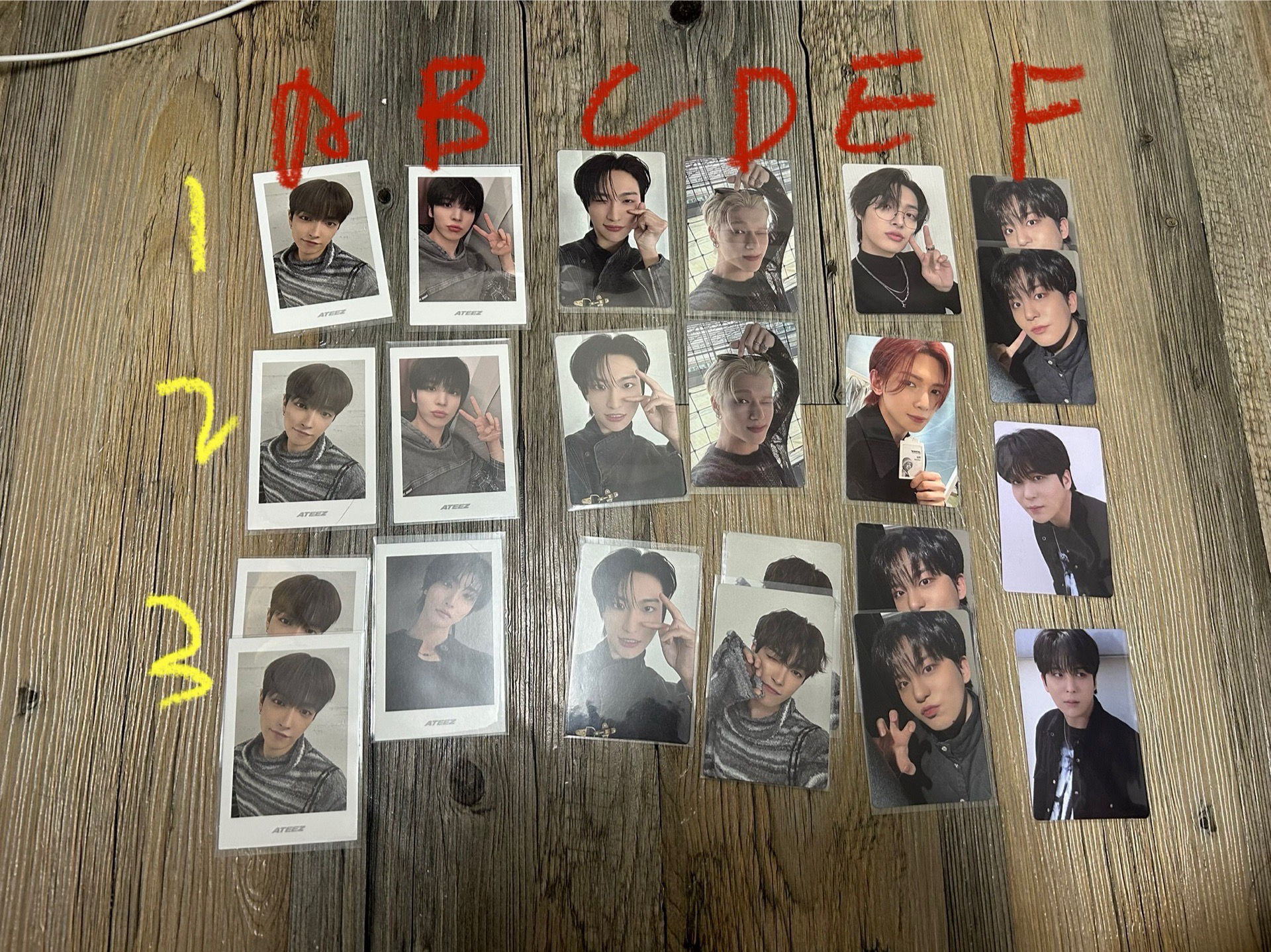 Ateez檸檬專卡漂亮紙片